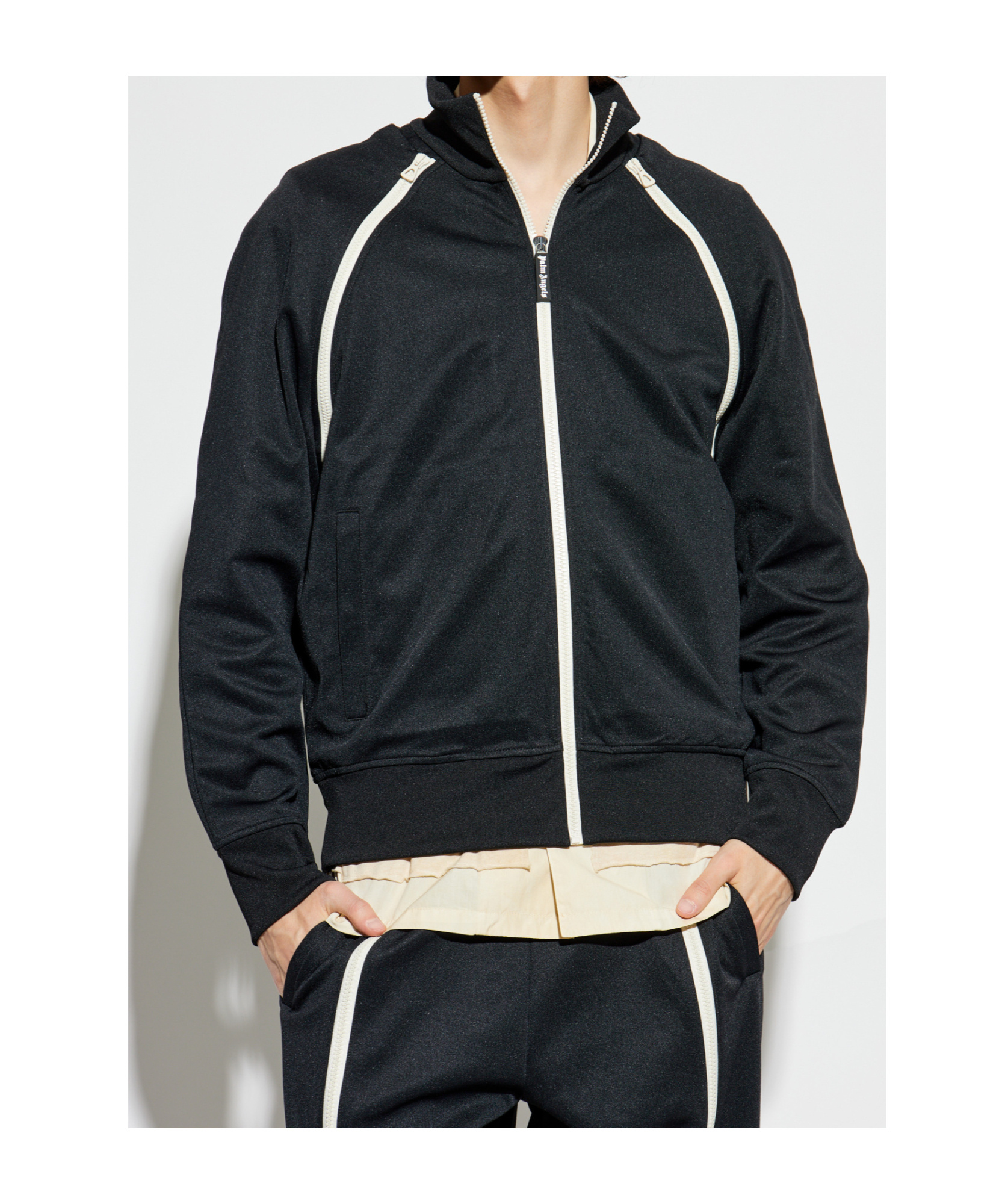 Palm Angels Turtleneck Sweatshirt In Black