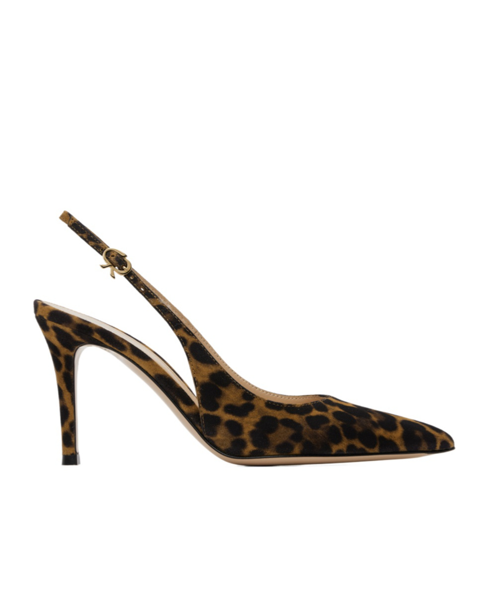 Gianvito Rossi Pointed Logo High-heeled Sandals In Black