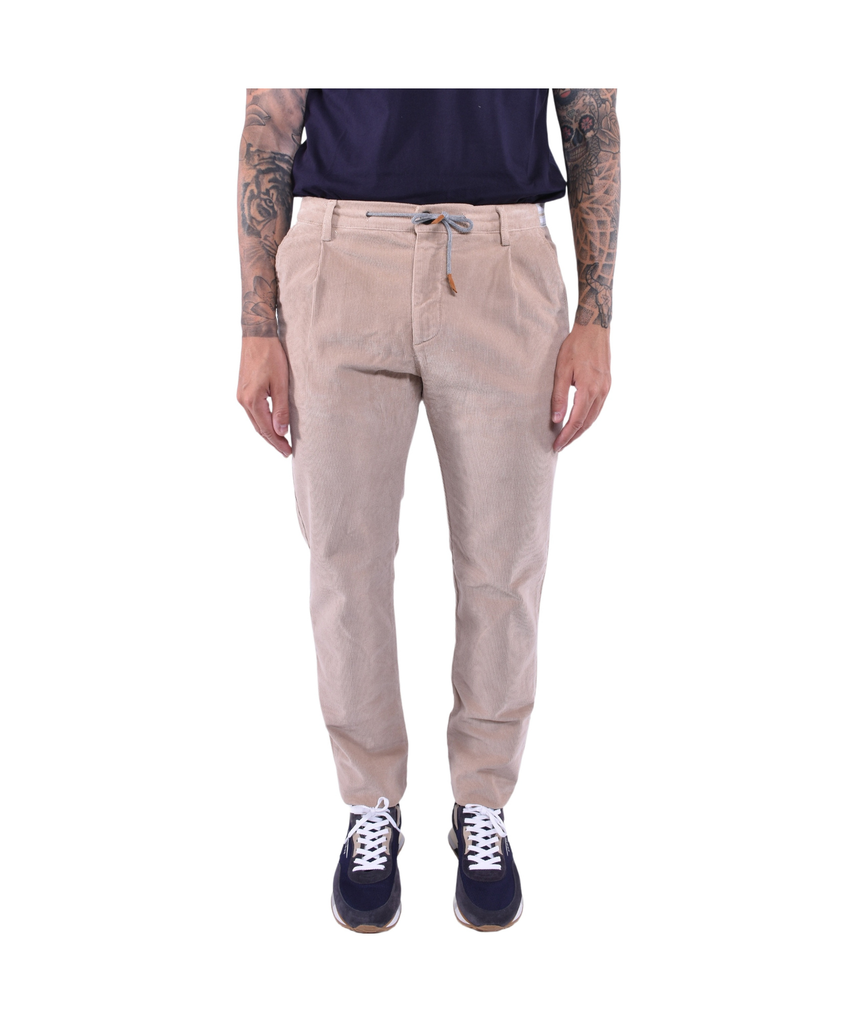 Eleventy Turned-up Hem Casual Pants In Pink