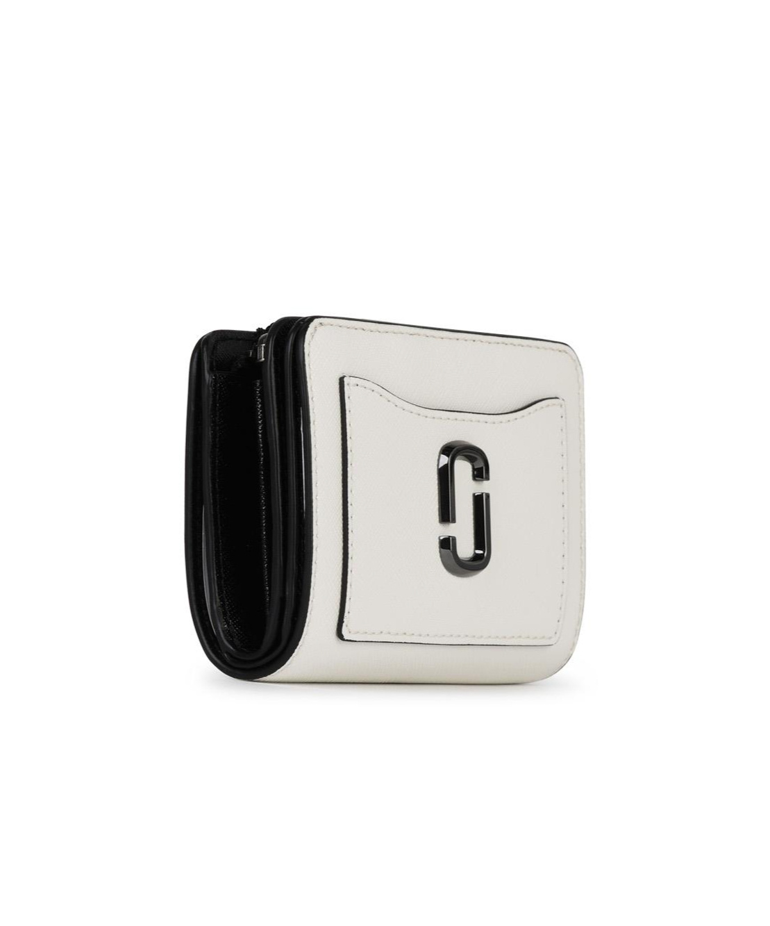 Marc Jacobs White Leather Mini Utility Snapshot Wallet In White