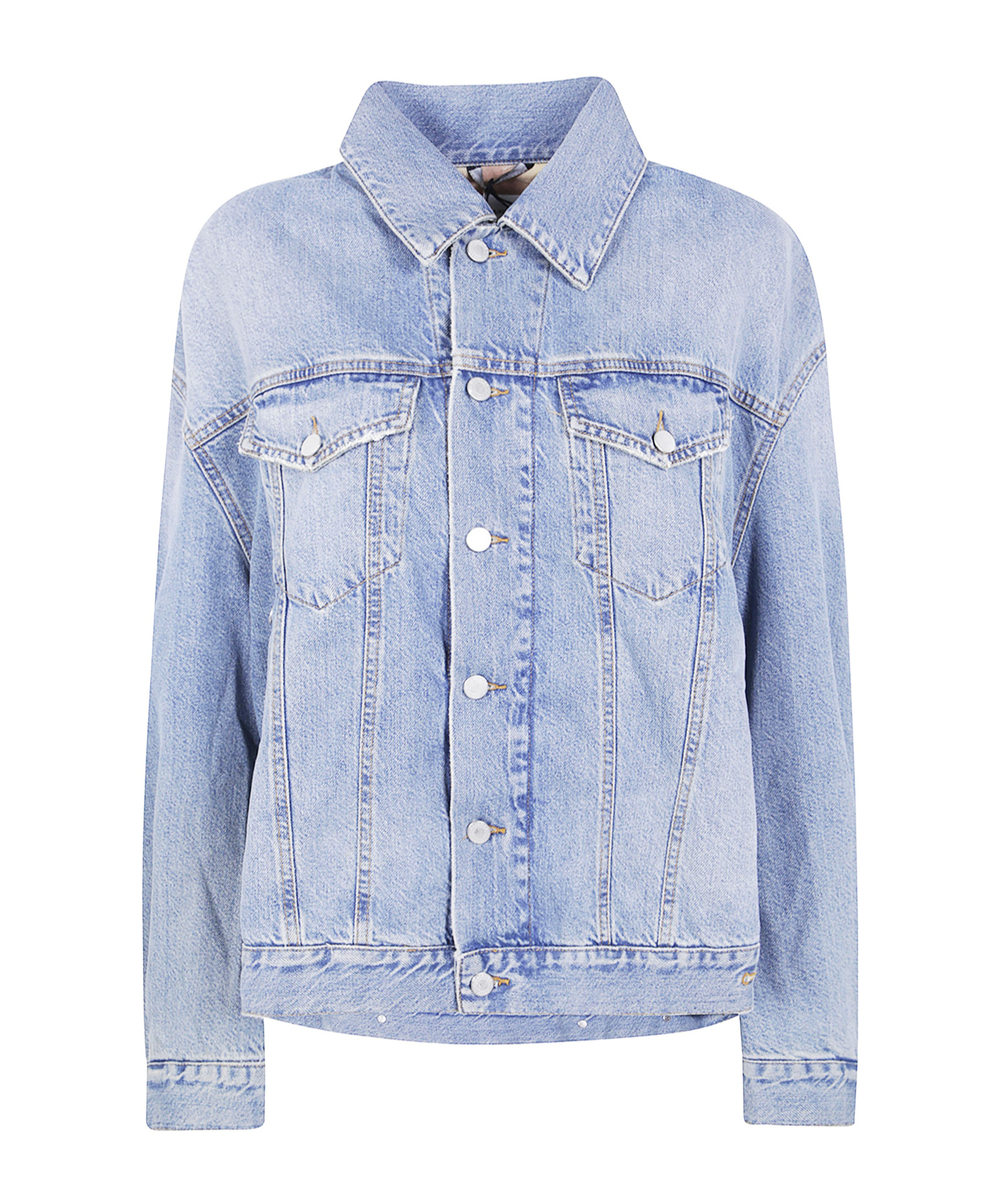 Haikure Button-fastening Denim Jacket In Blue
