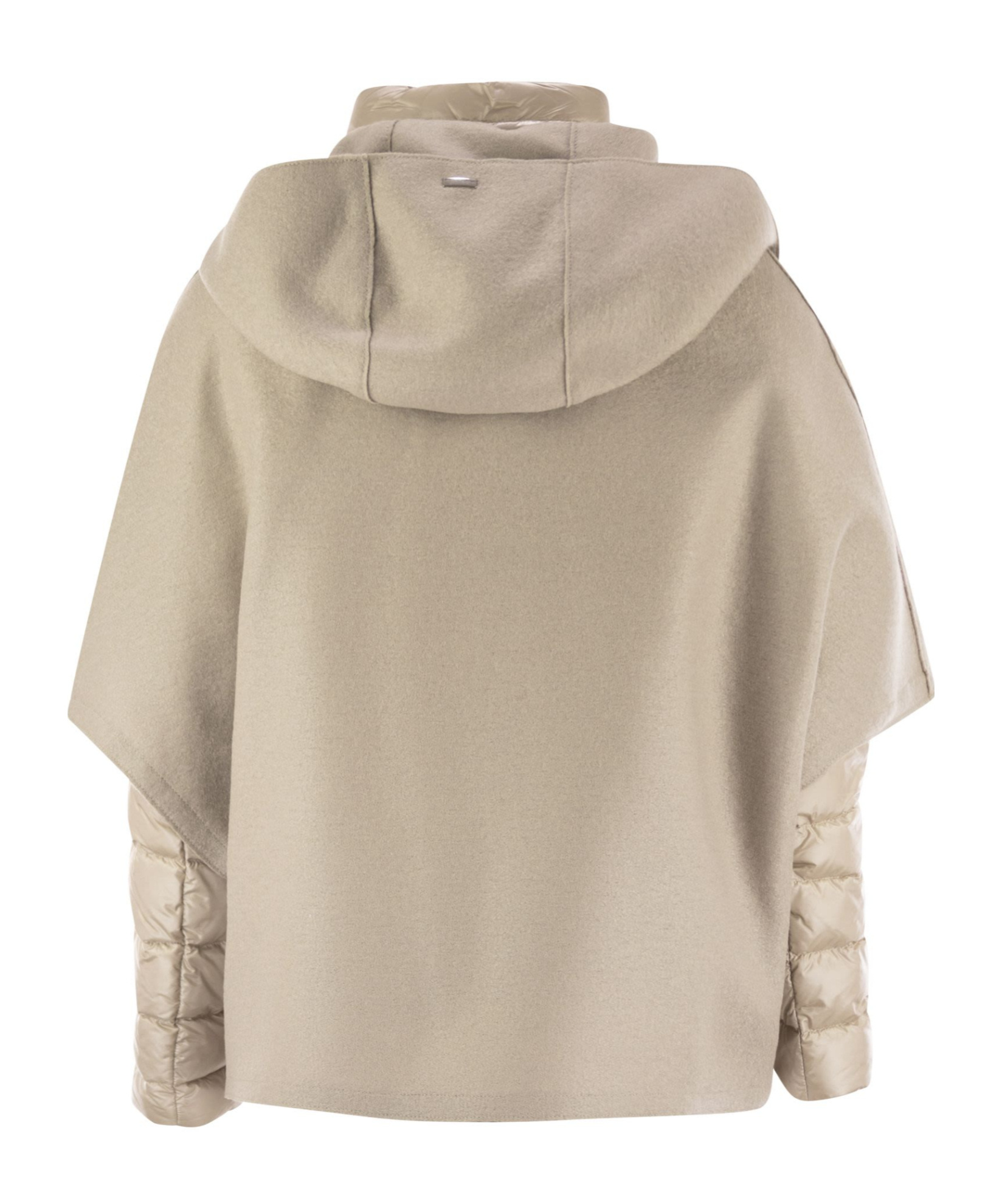 Herno Women Resort Hood In Ultralight Wool And Nylon In Neutral