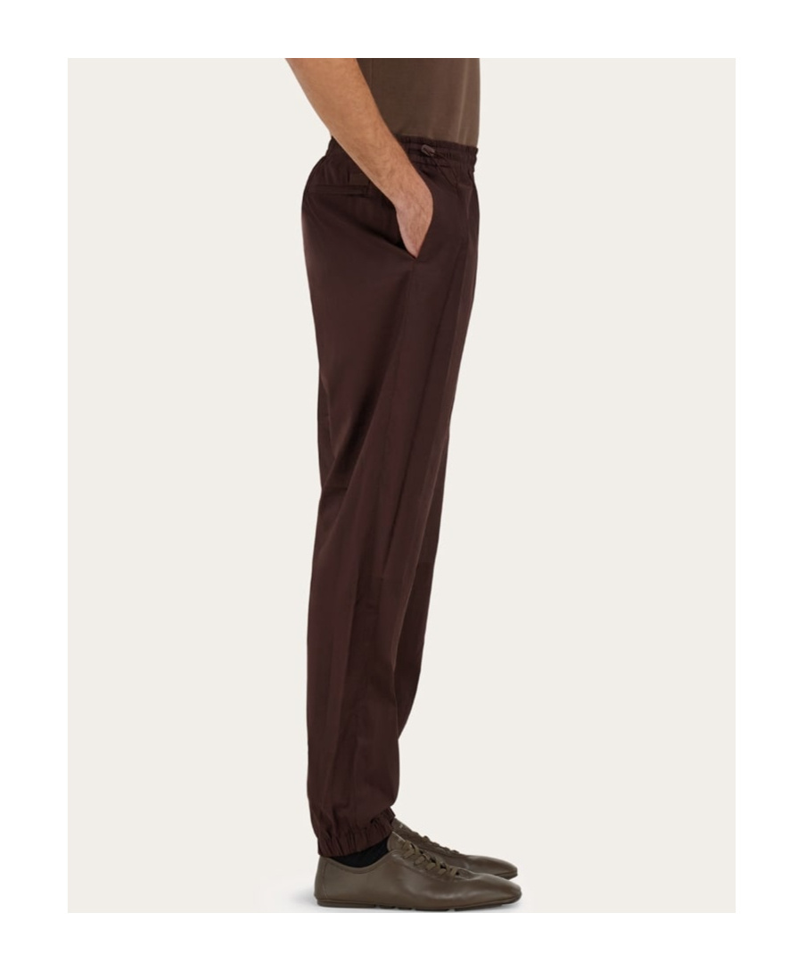 Ferragamo Drawstring Jogger In Brown