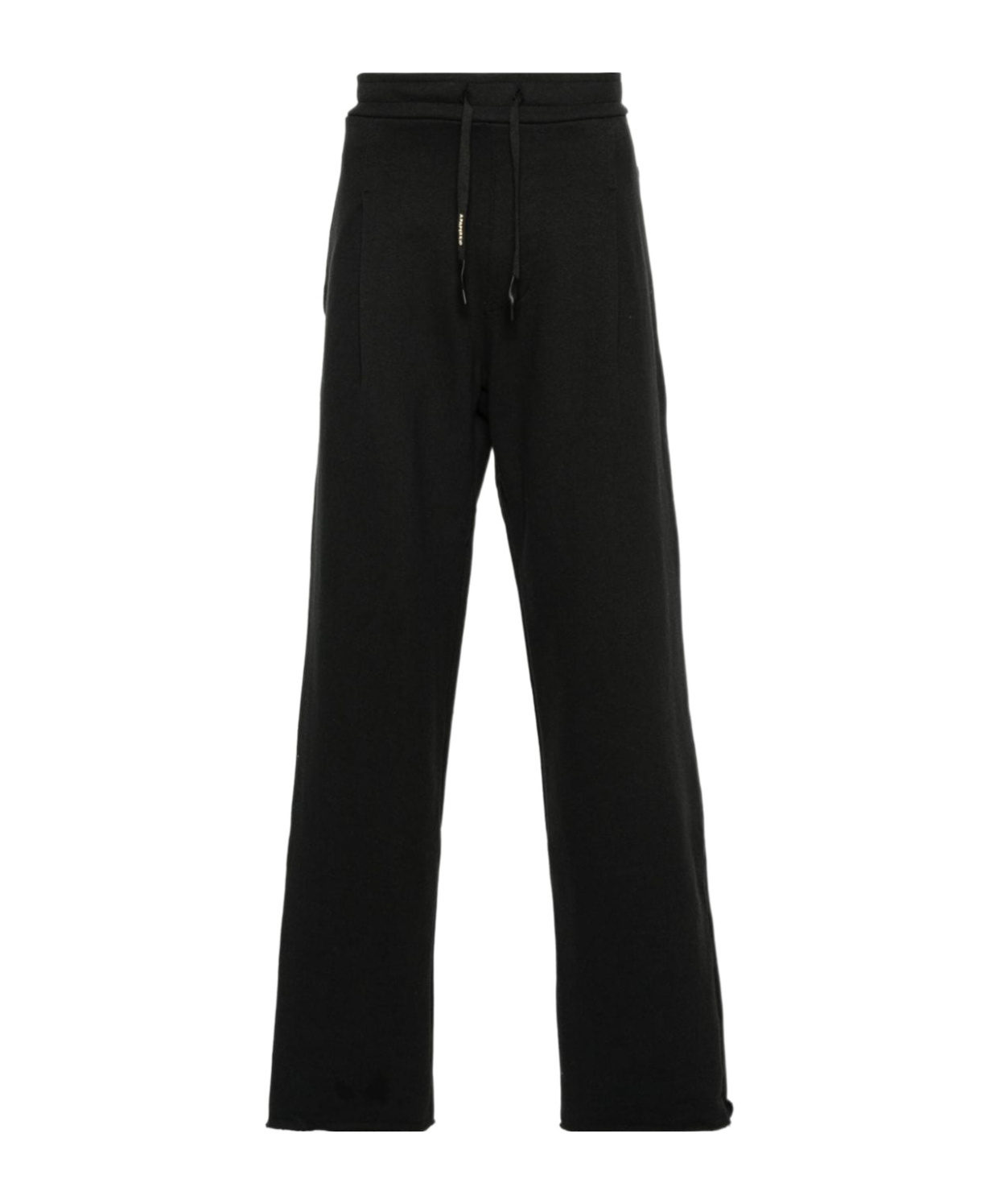 A Paper Kid Straight-leg Cotton Track Pants In Black