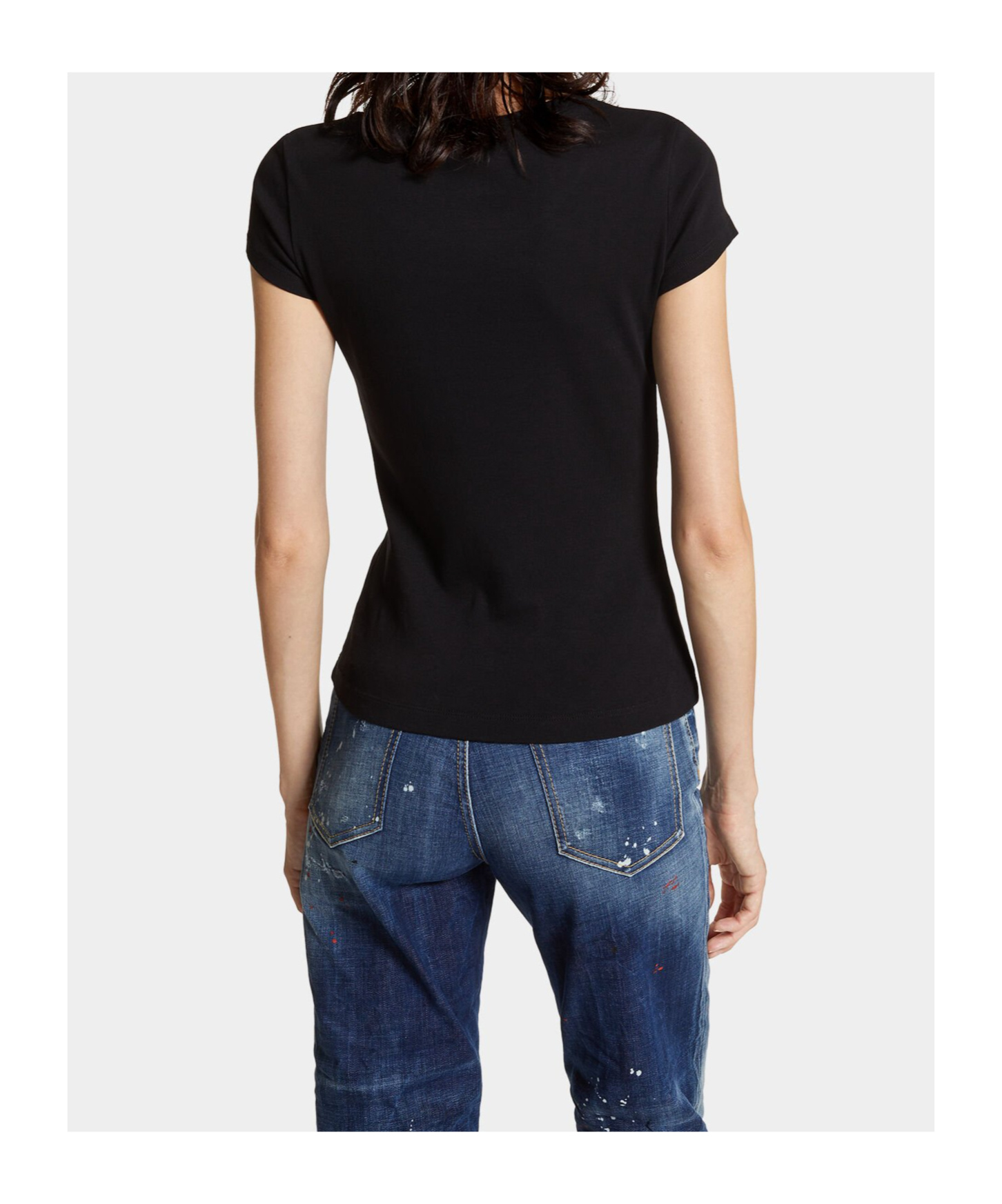 Dsquared2 Black Mini Fit Maple Leaf T-shirt In Black