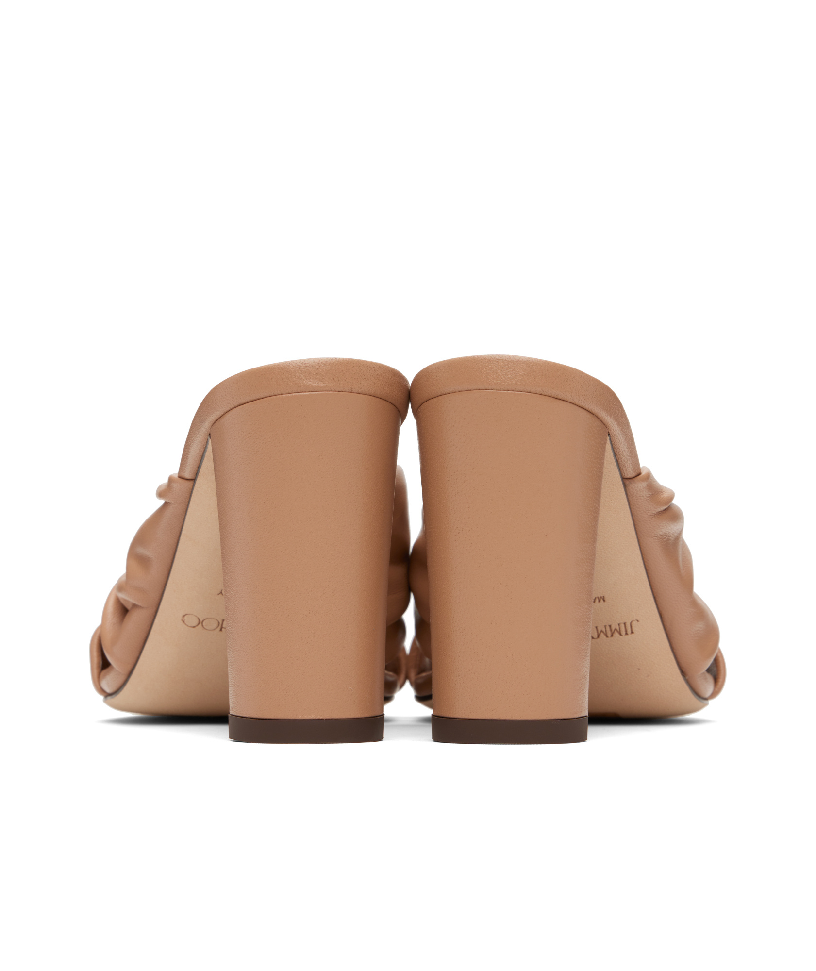 Jimmy Choo Avenue Crisscross Slide Sandals In Camel