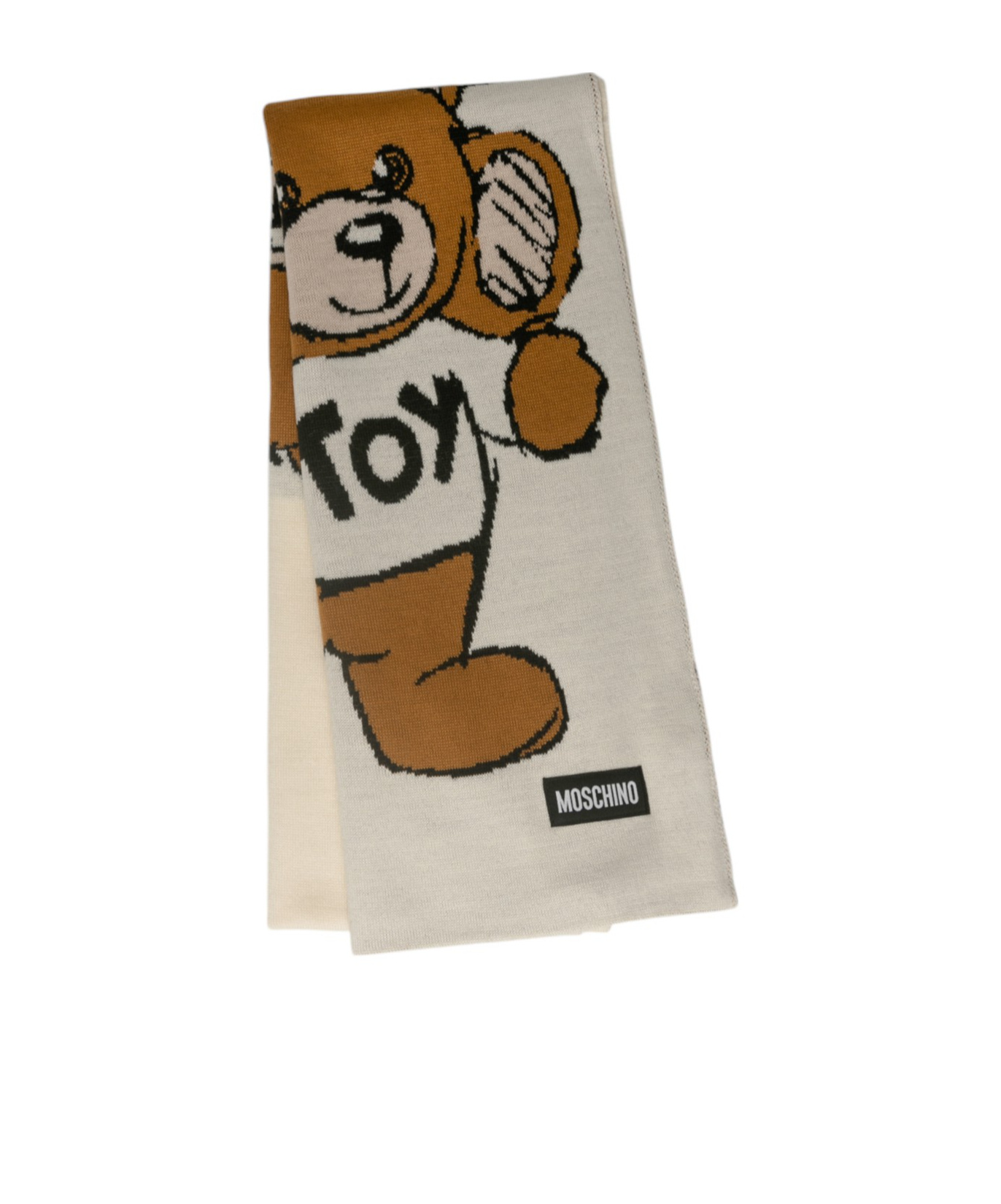Moschino Bear Scarf In Nude