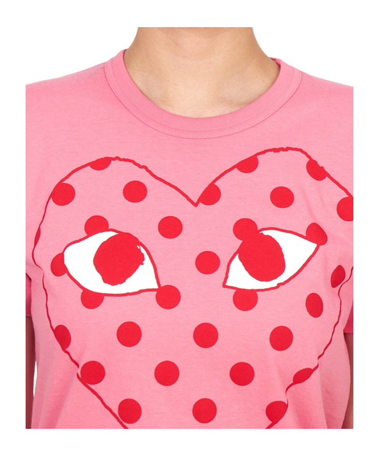 Comme Des Garçons Play Short-sleeved T-shirt In Pink