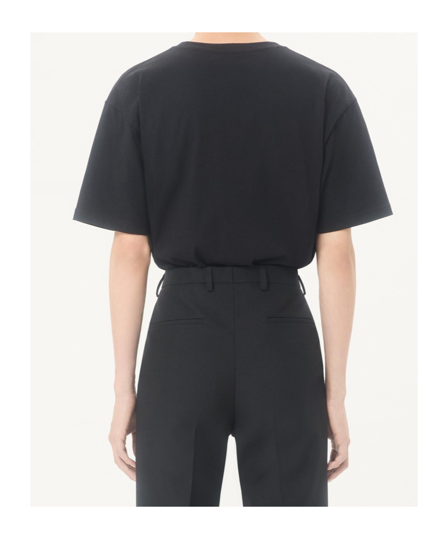 Valentino Crew Neck Short Sleeve T-shirt Design In Black