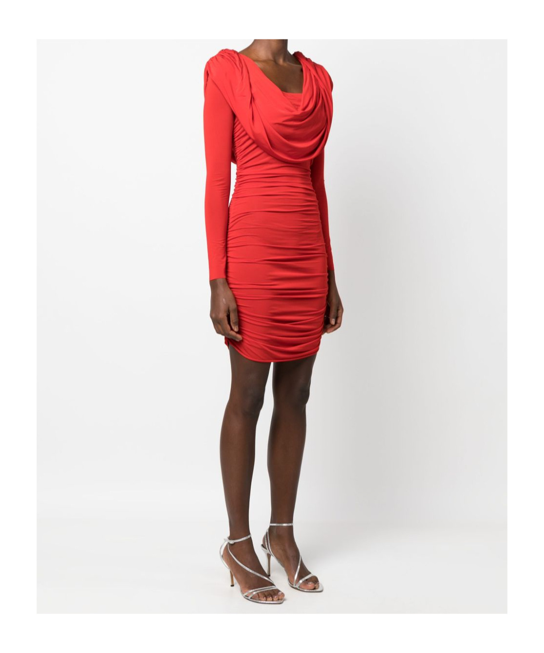 Giuseppe Di Morabito Cowl-neck Ruched Minidress