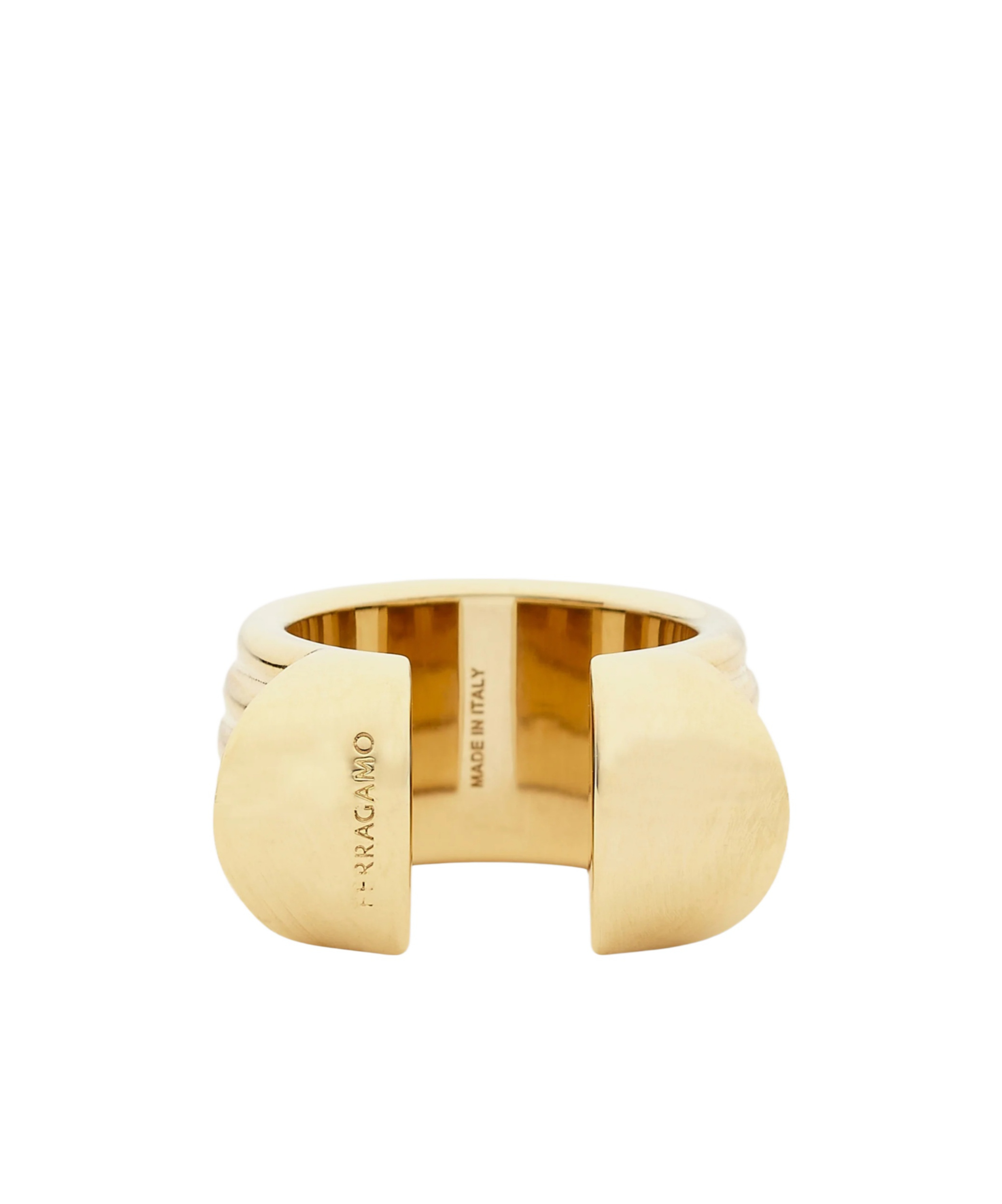 Ferragamo Gancini Open Ring In Golden