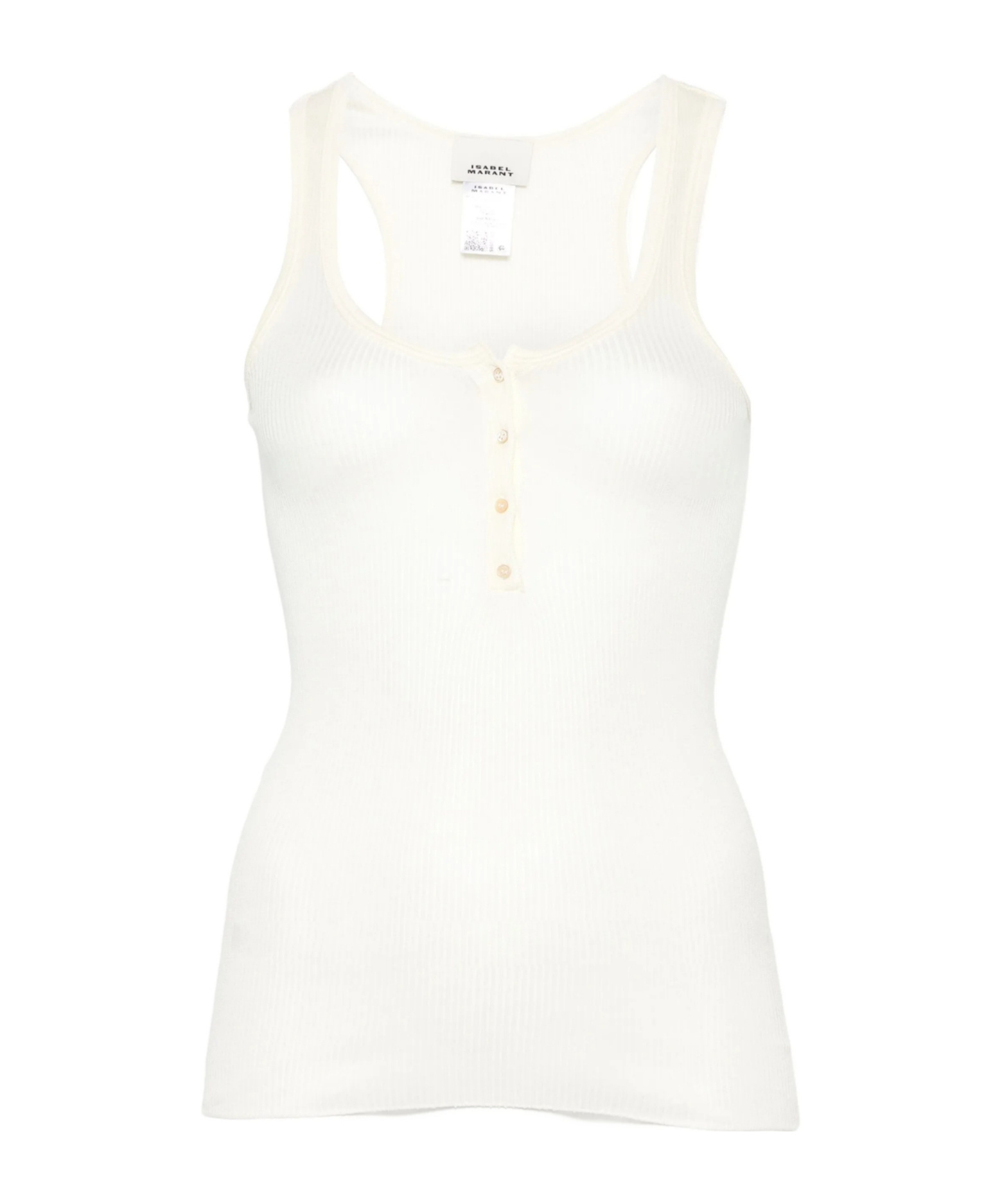 Isabel Marant Louisa Ribbed Tank Top In White
