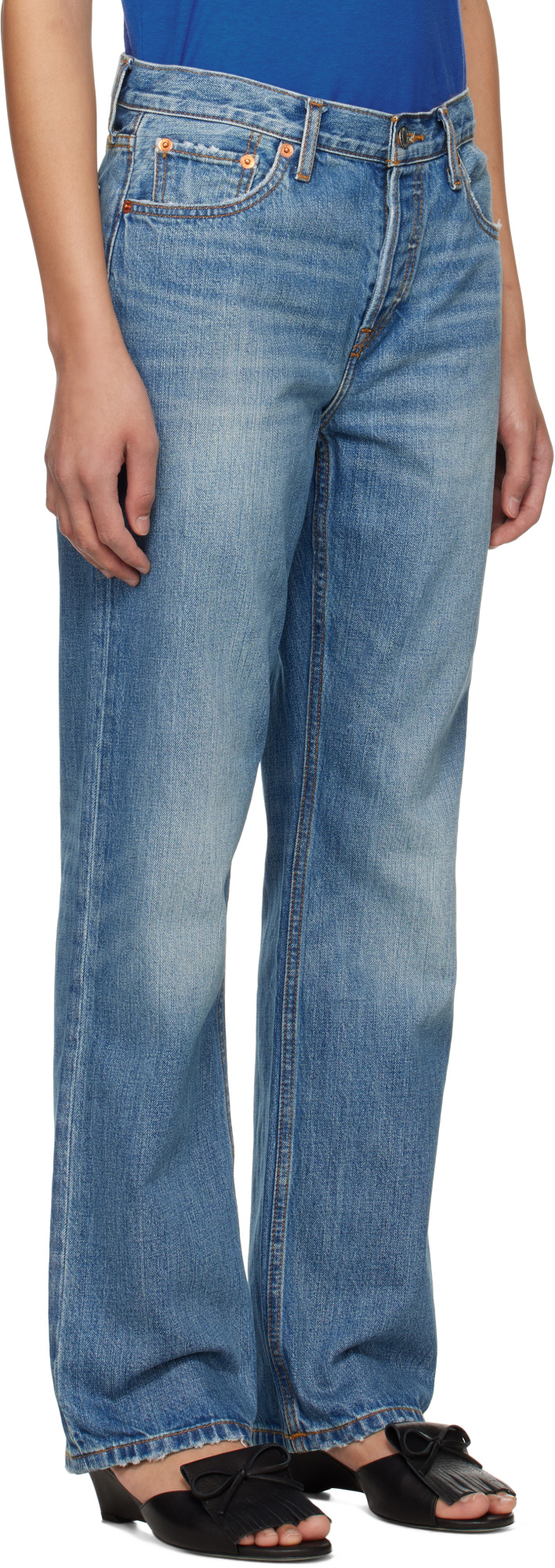 Re/done Straight-leg Jeans In Blue