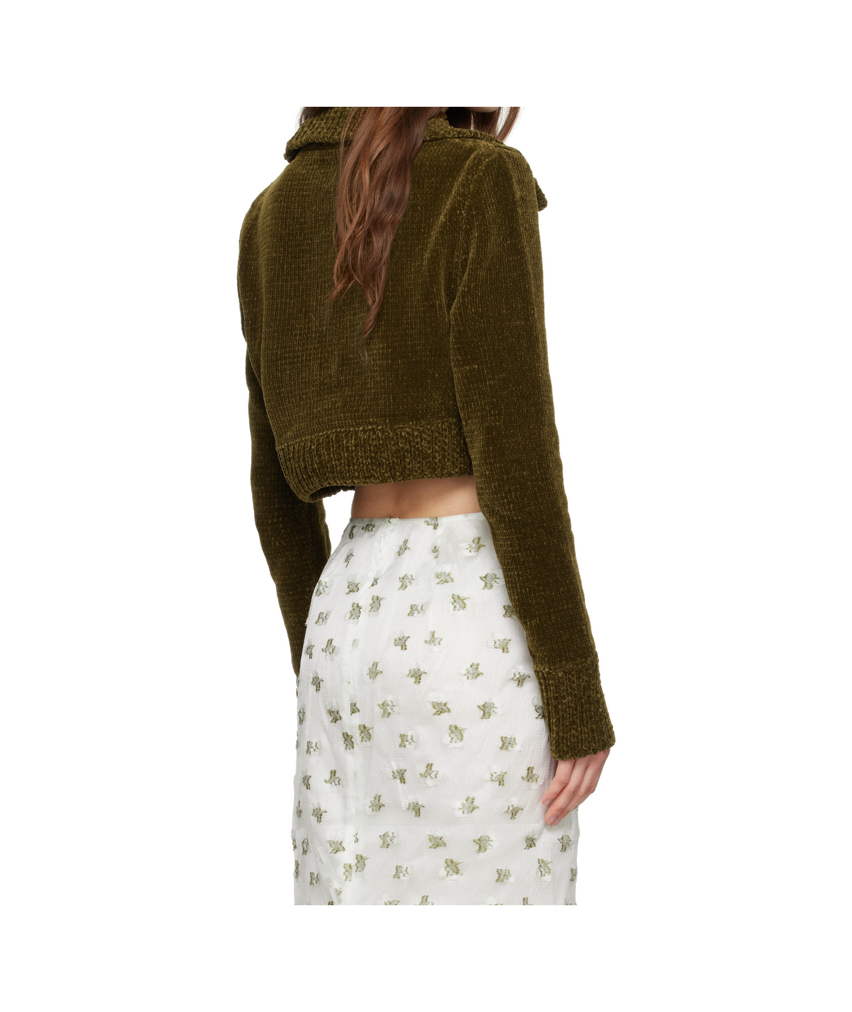 Cecilie Bahnsen Calla Sweater In Olive Green