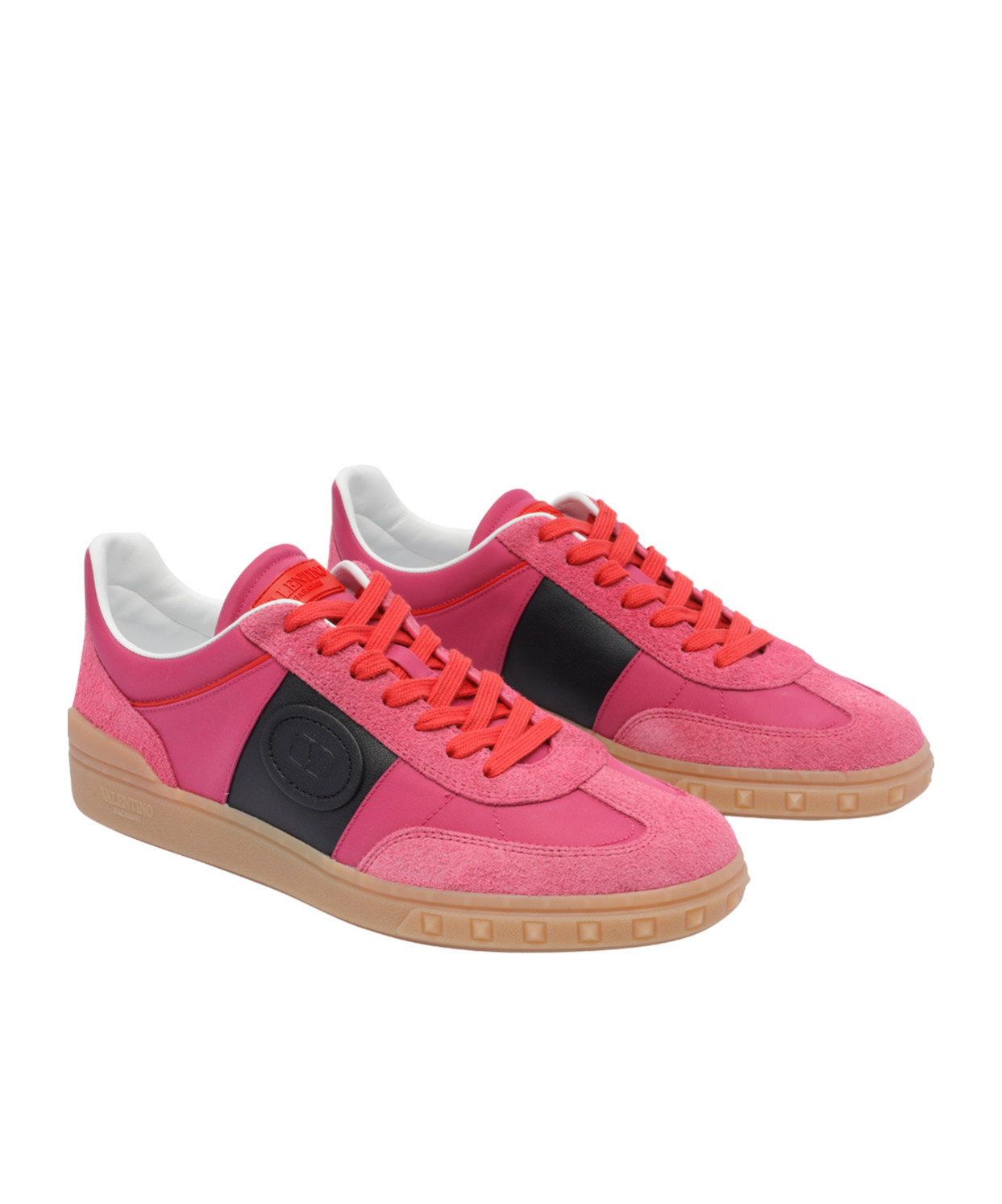 Valentino Lace-up Low-cut Casual Shoes In Multicolor