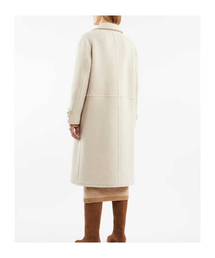 Fay Lapel Coat In White