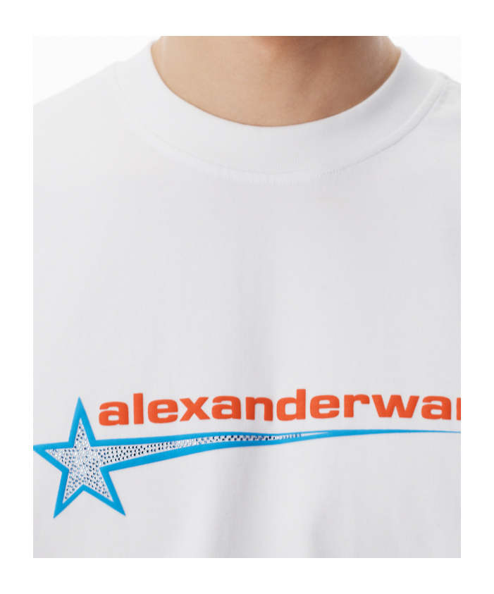 Alexander Wang Star Pattern T-shirt In White