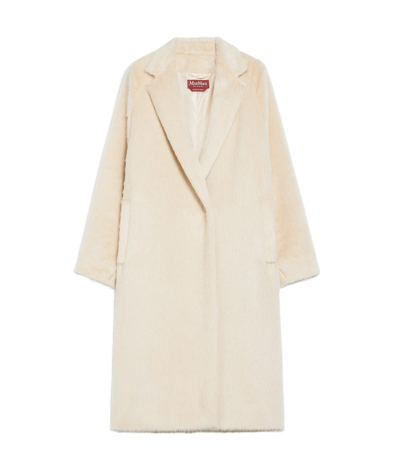 Shop Max Mara Xavier Single-breasted Straight Hem Coat In Nude