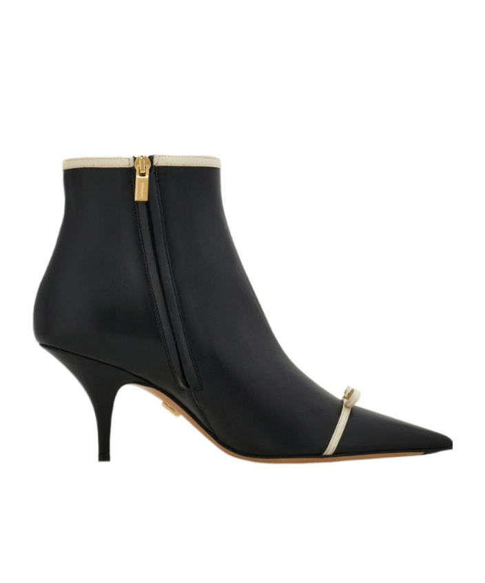 Ferragamo Pointed Ankle Boot With Mini Bow Detail In Black
