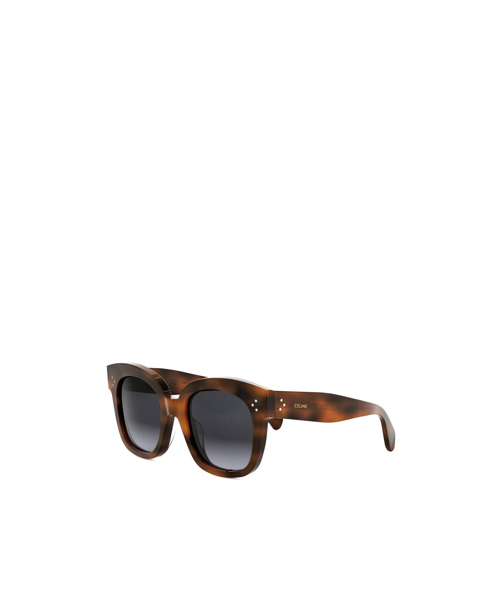 Celine 3 Dots Havana Acetate Square Sunglasses In Black