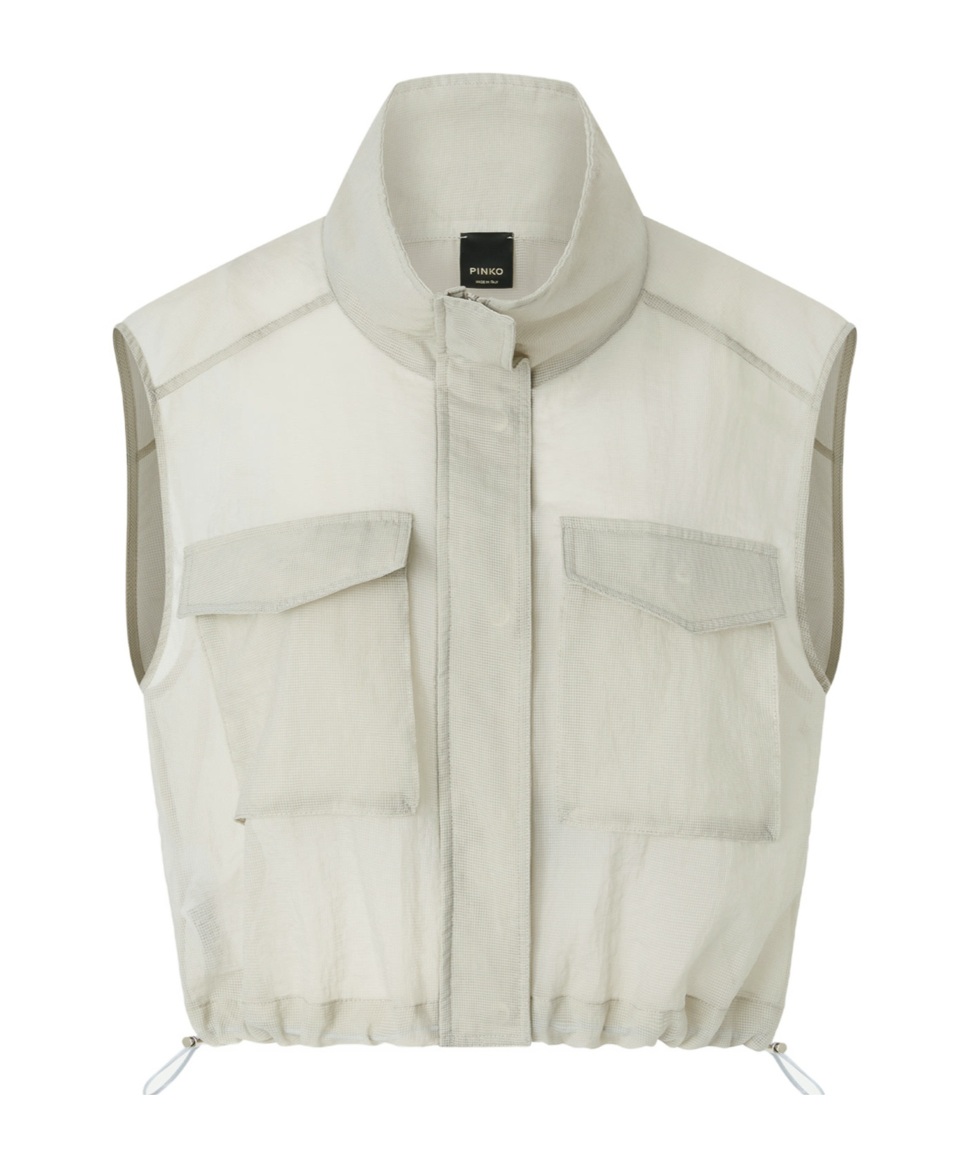 Shop Pinko Cropped Gilet In White