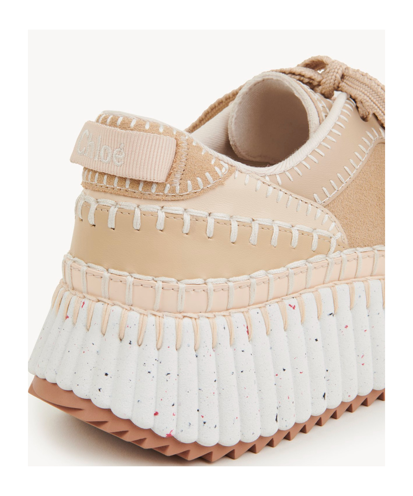 Chloé Baskets Nama Femme Beige Taille 41 100% Polyester In White