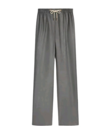 Celine Straight Jogging Pants In Cashmere Flannel In Grey