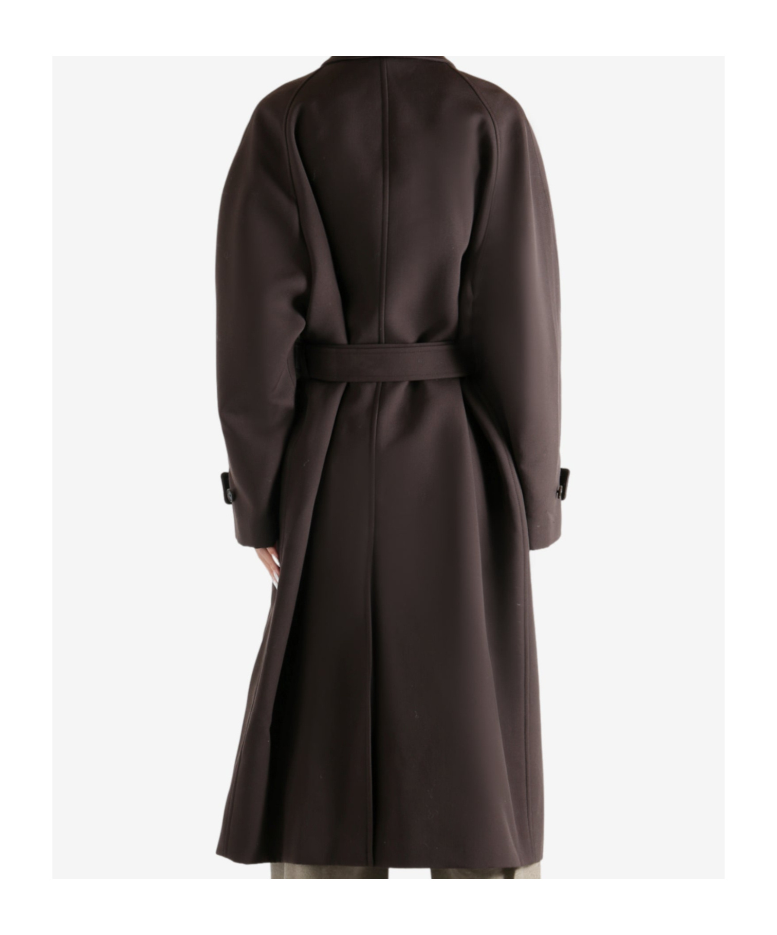 Auralee Belted Coat In Brown