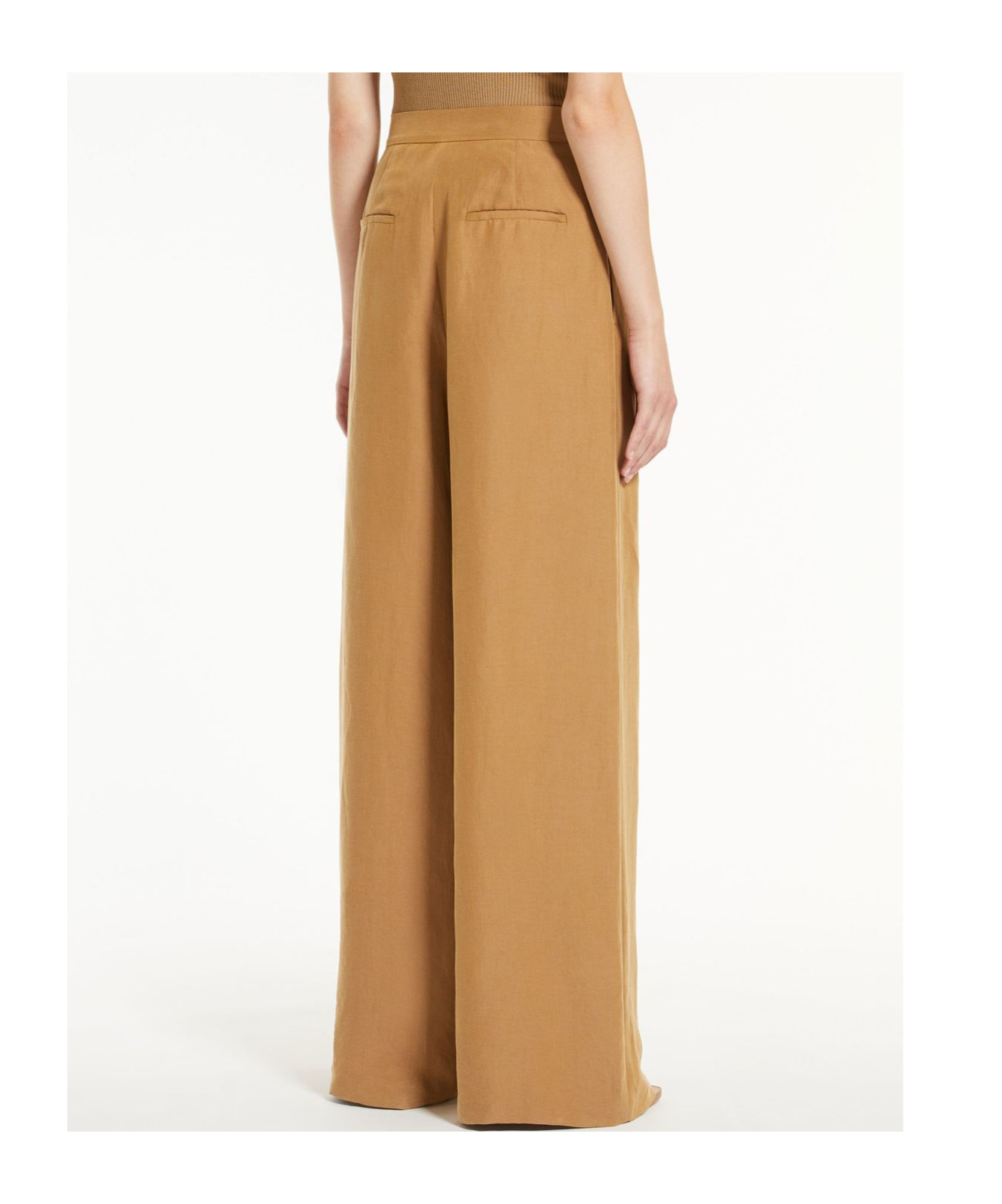 Max Mara Light And Airy Trouser For Women In Nude