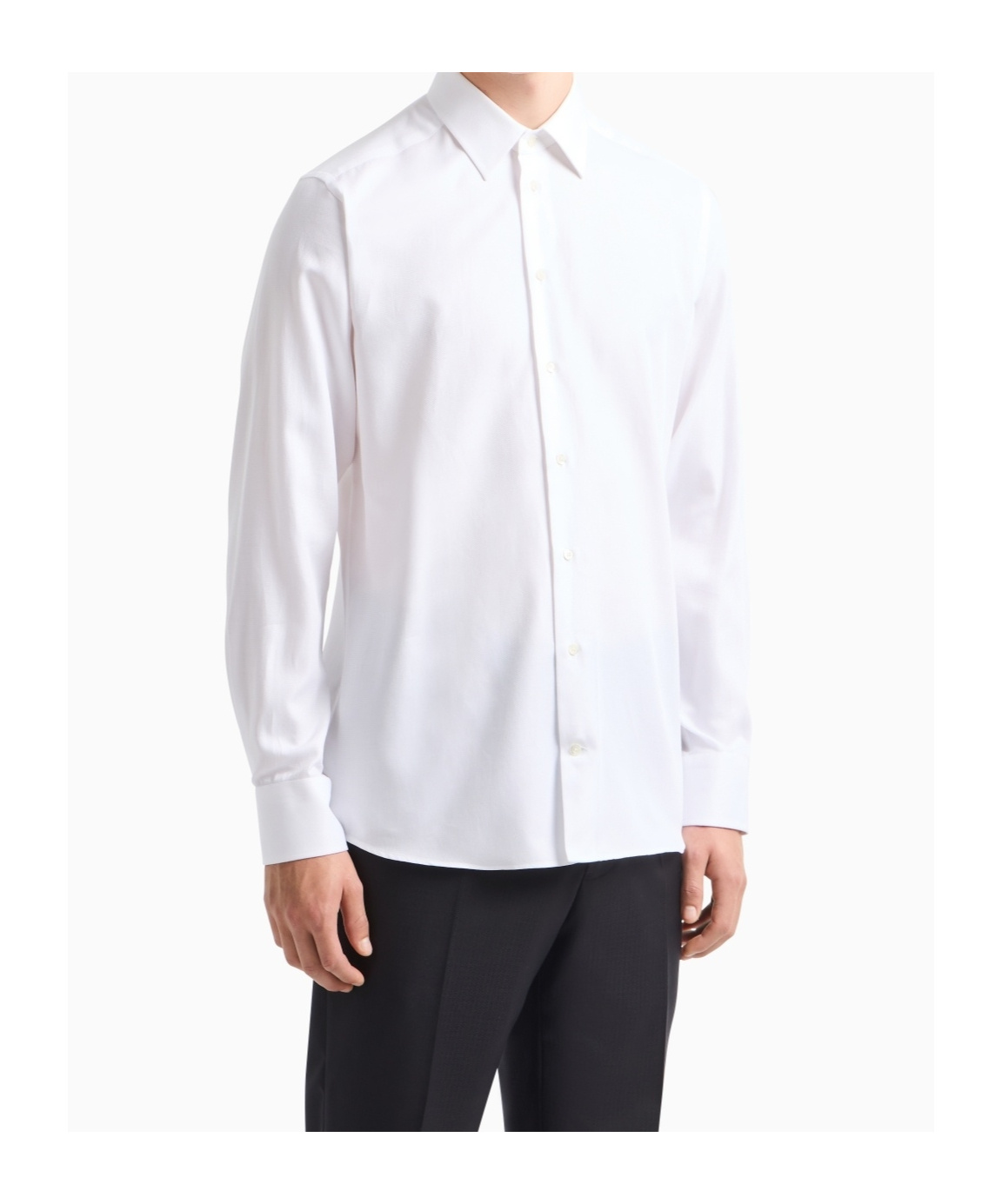 Emporio Armani Garment-dyed Linen Shirt With French Collar