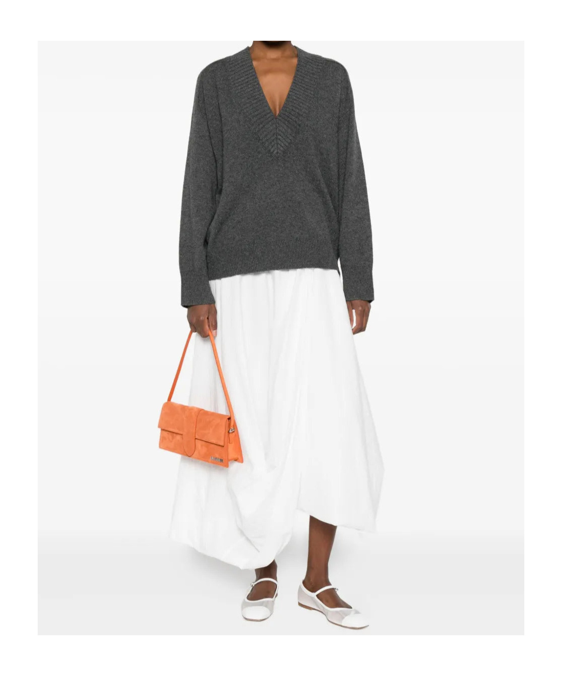 Loulou Studio V-neck Sweater In Gray