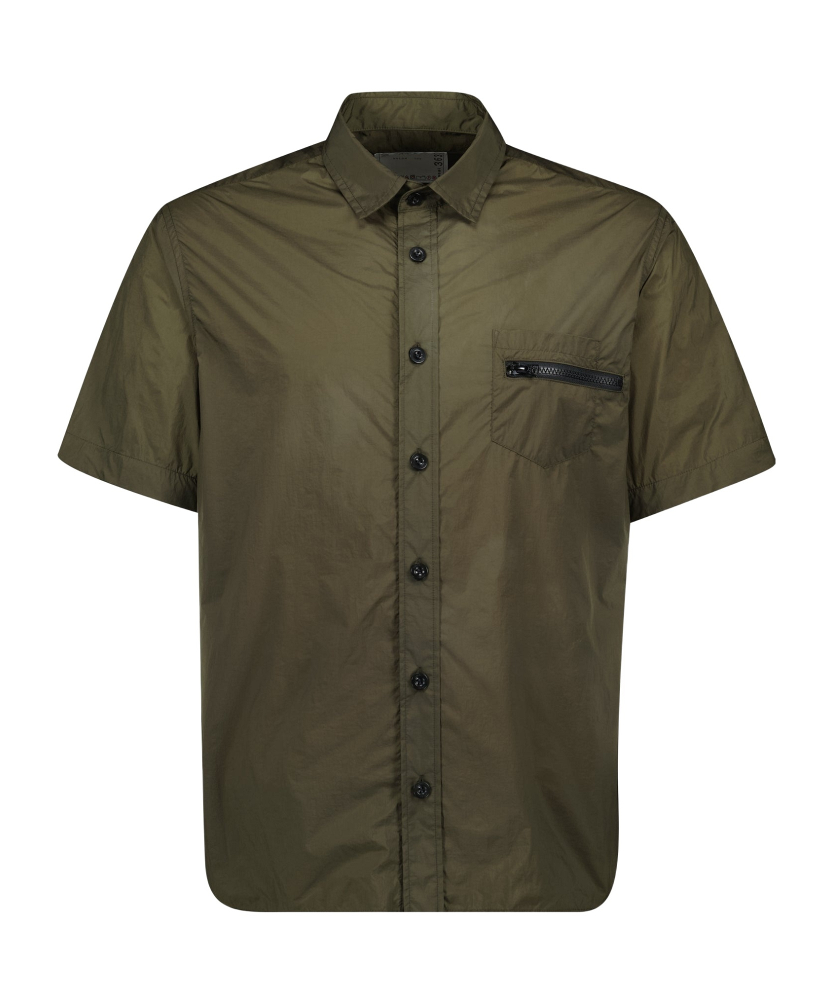Sacai Khaki Ripstop Shirt In Brown