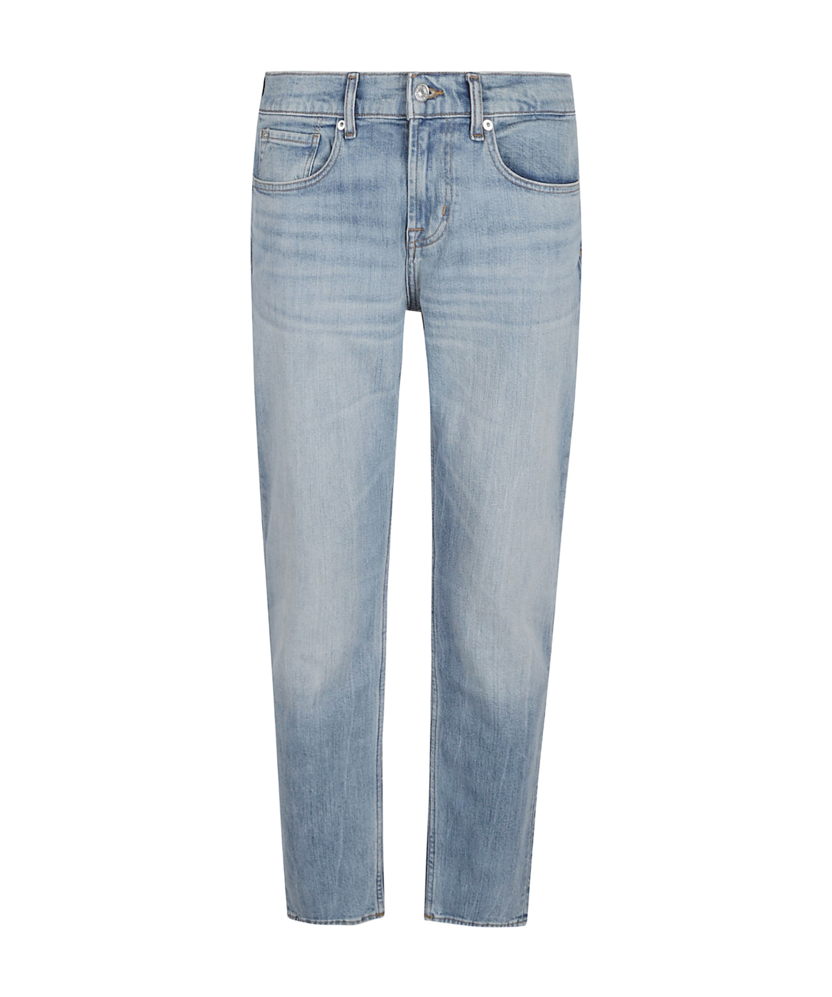 7 For All Mankind Tailored Slim Fit Trousers Pockets In Blue