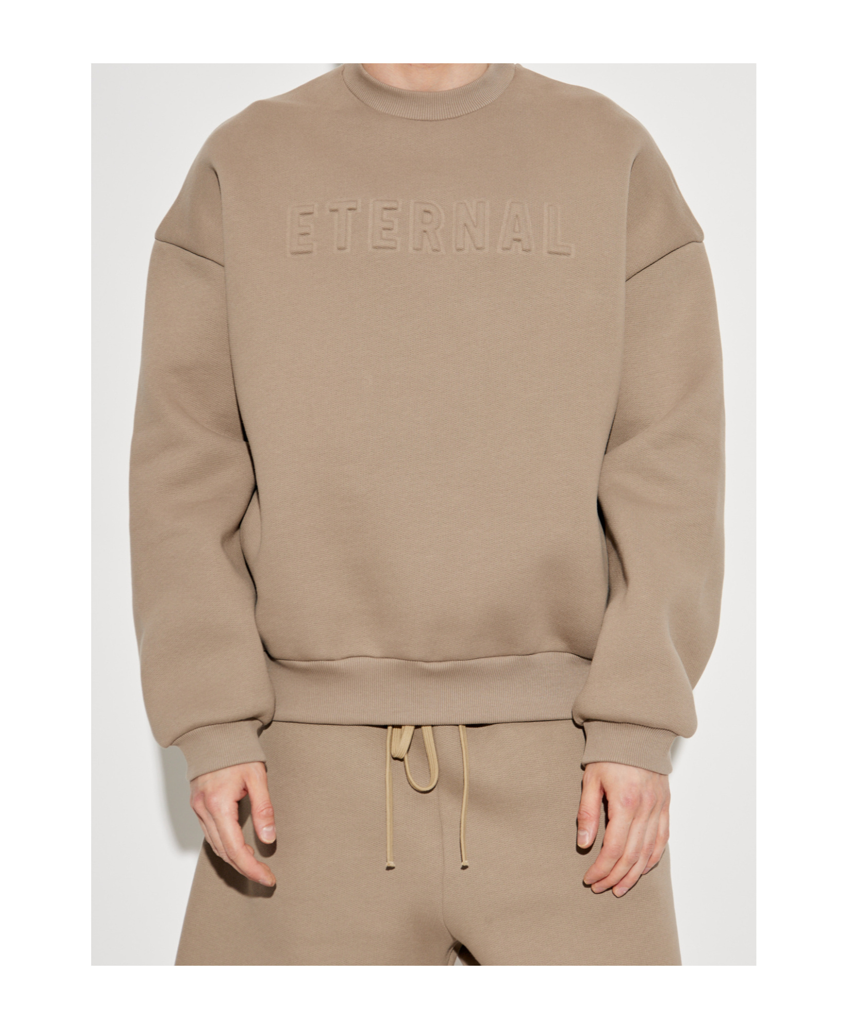 Fear Of God Round Neck Long-sleeved Sweatshirt In White