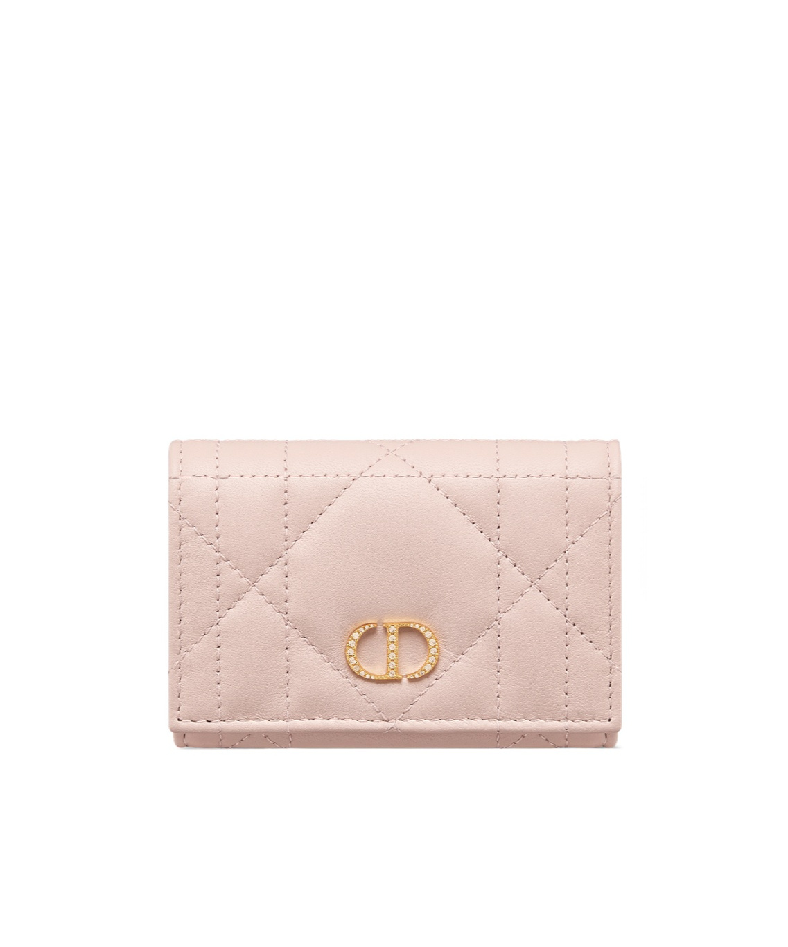 Dior Caro Glycine Wallet In Pink