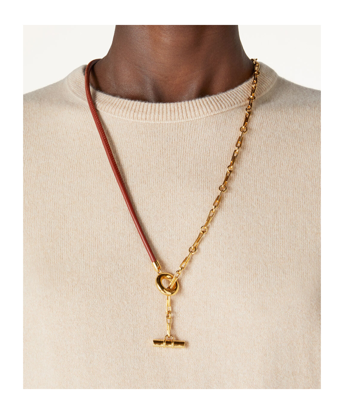 Loro Piana Ghiera Necklace In Sunny Gold/deep Kummel Color