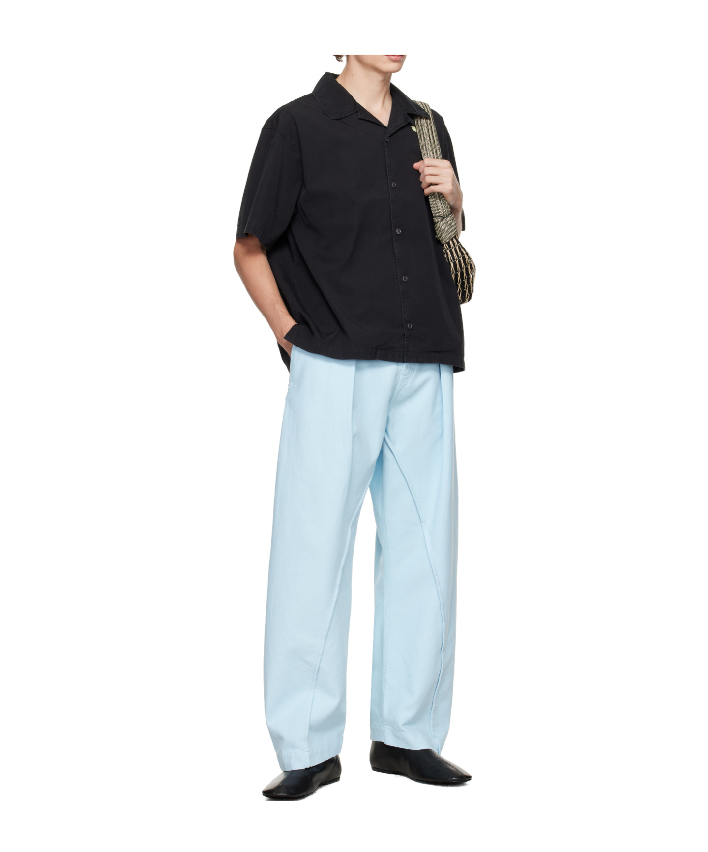 Jw Anderson Twist Stitching Trousers In Blue