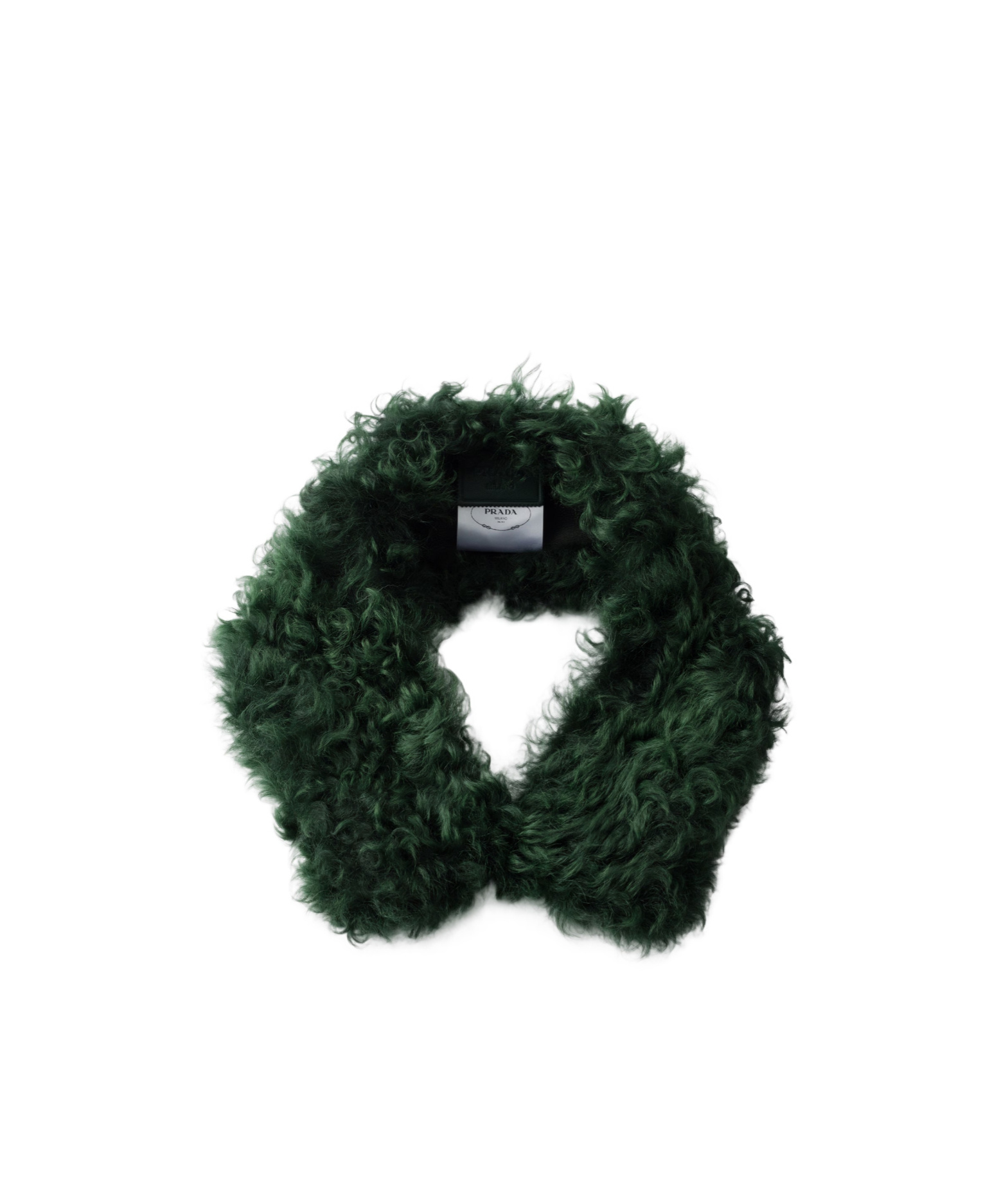 Prada Shearling Collar In Green