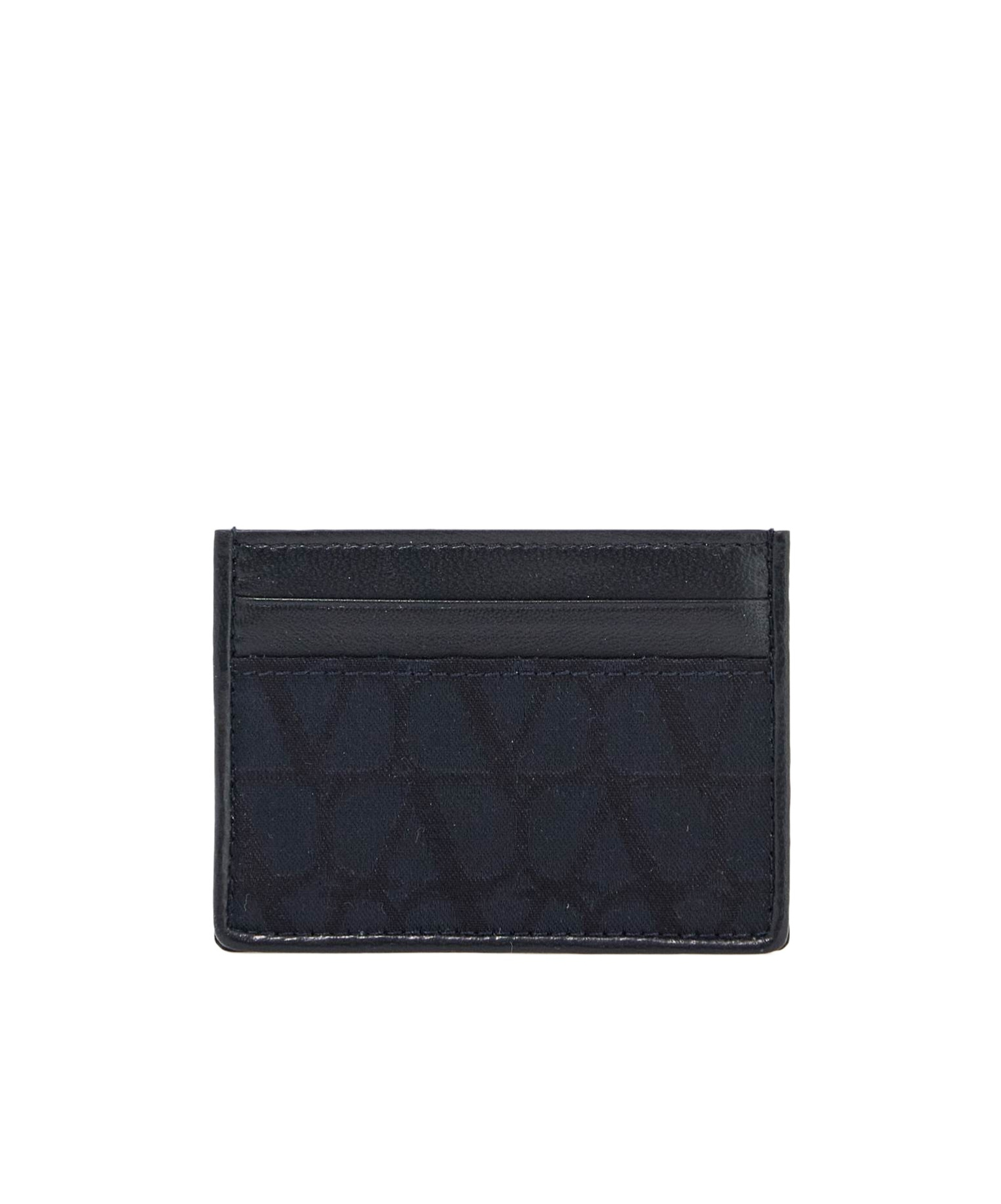 Valentino Garavani Vlogo-jacquard Cardholder In Blue