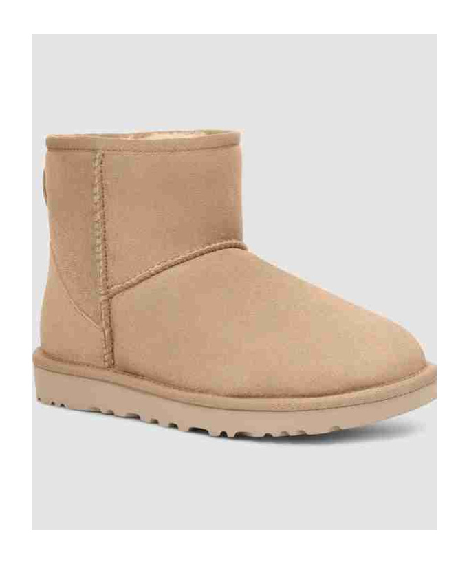 Ugg Mini Classic Ii Sand Ankle Boot In Nude