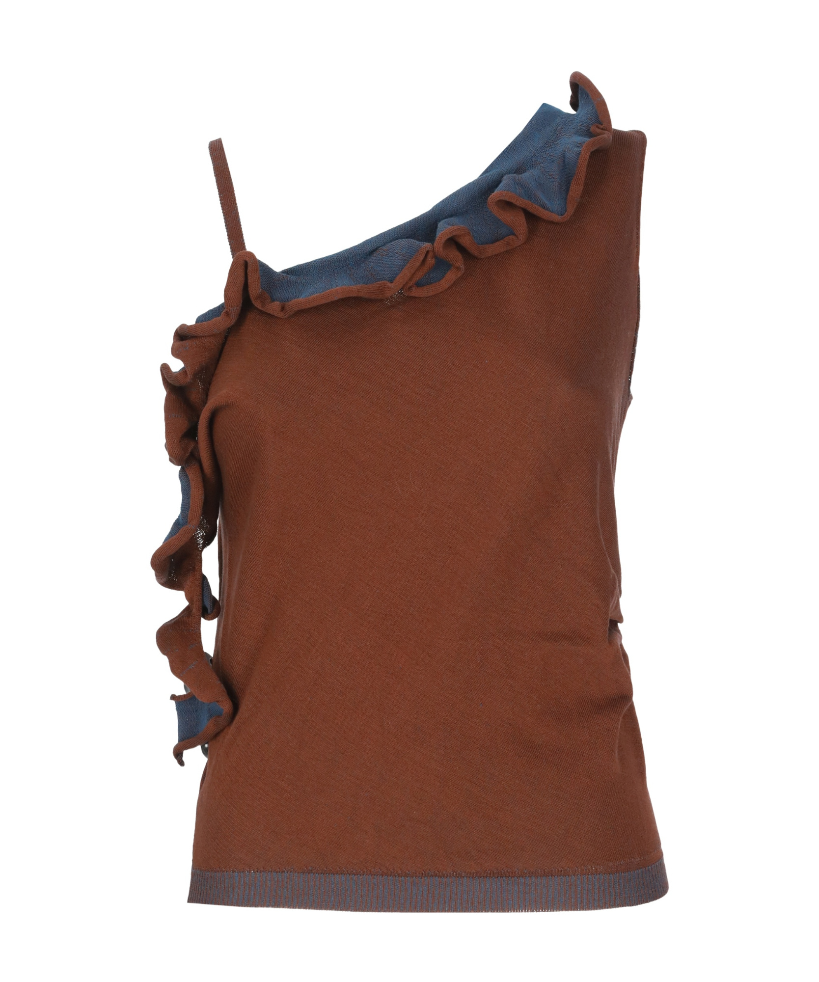 Shop Dries Van Noten Ruffle Detail Camisole In Brown