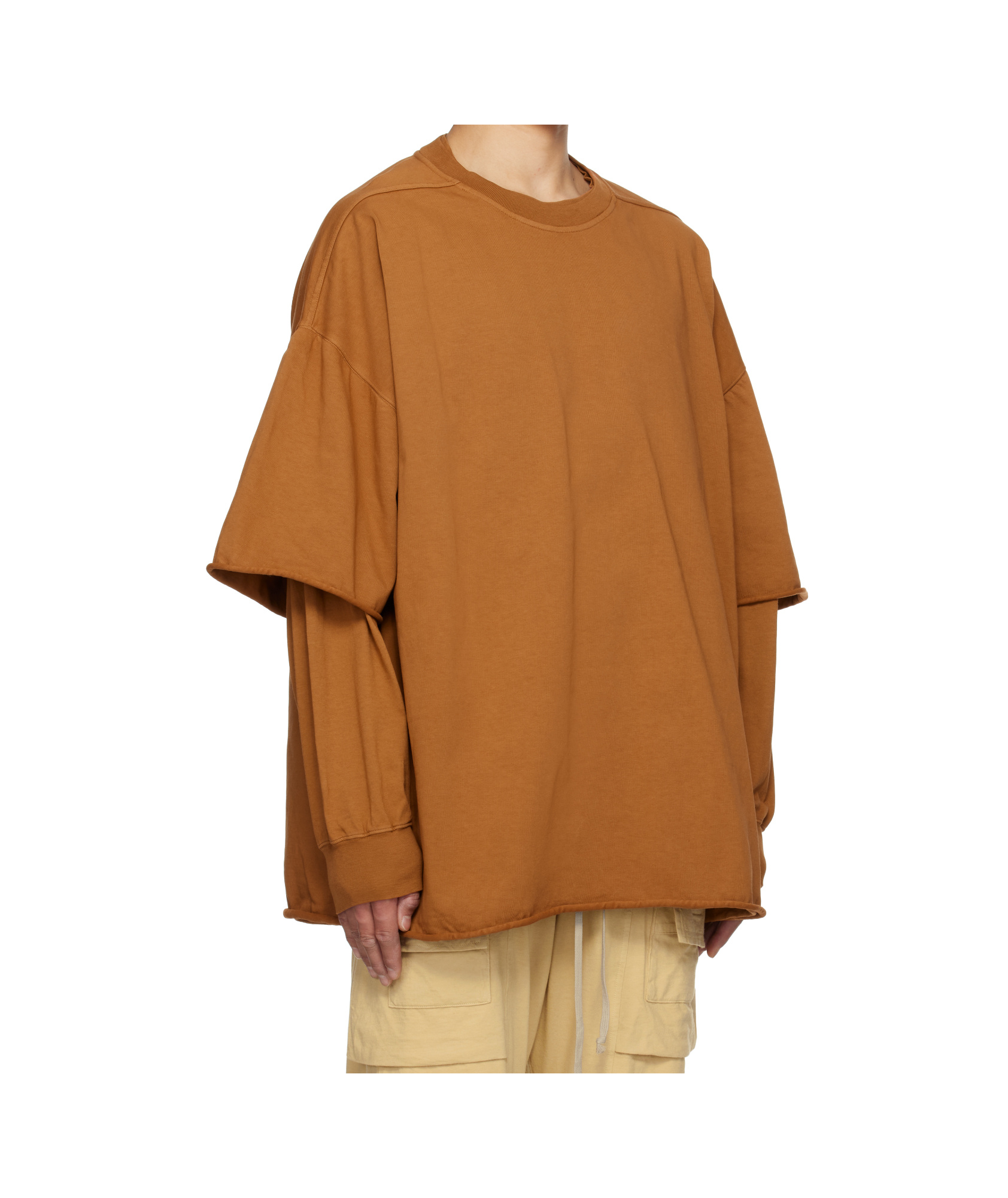 Shop Rick Owens Drkshdw Hollywood Tommy Hustler Sweat T-shirt In Brown