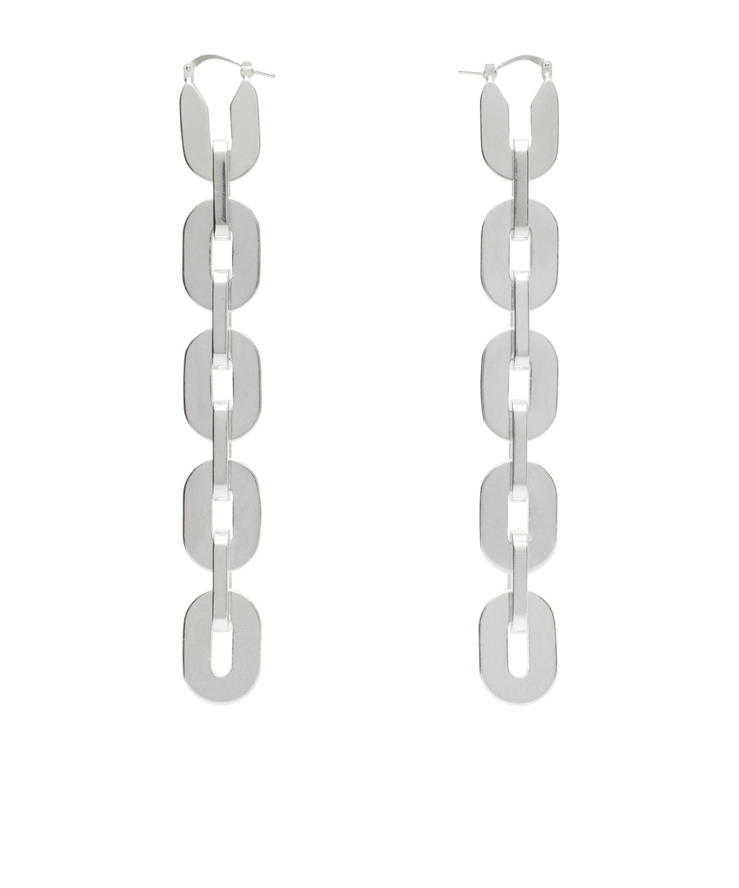 Jil Sander Chain-link Drop Earrings In White