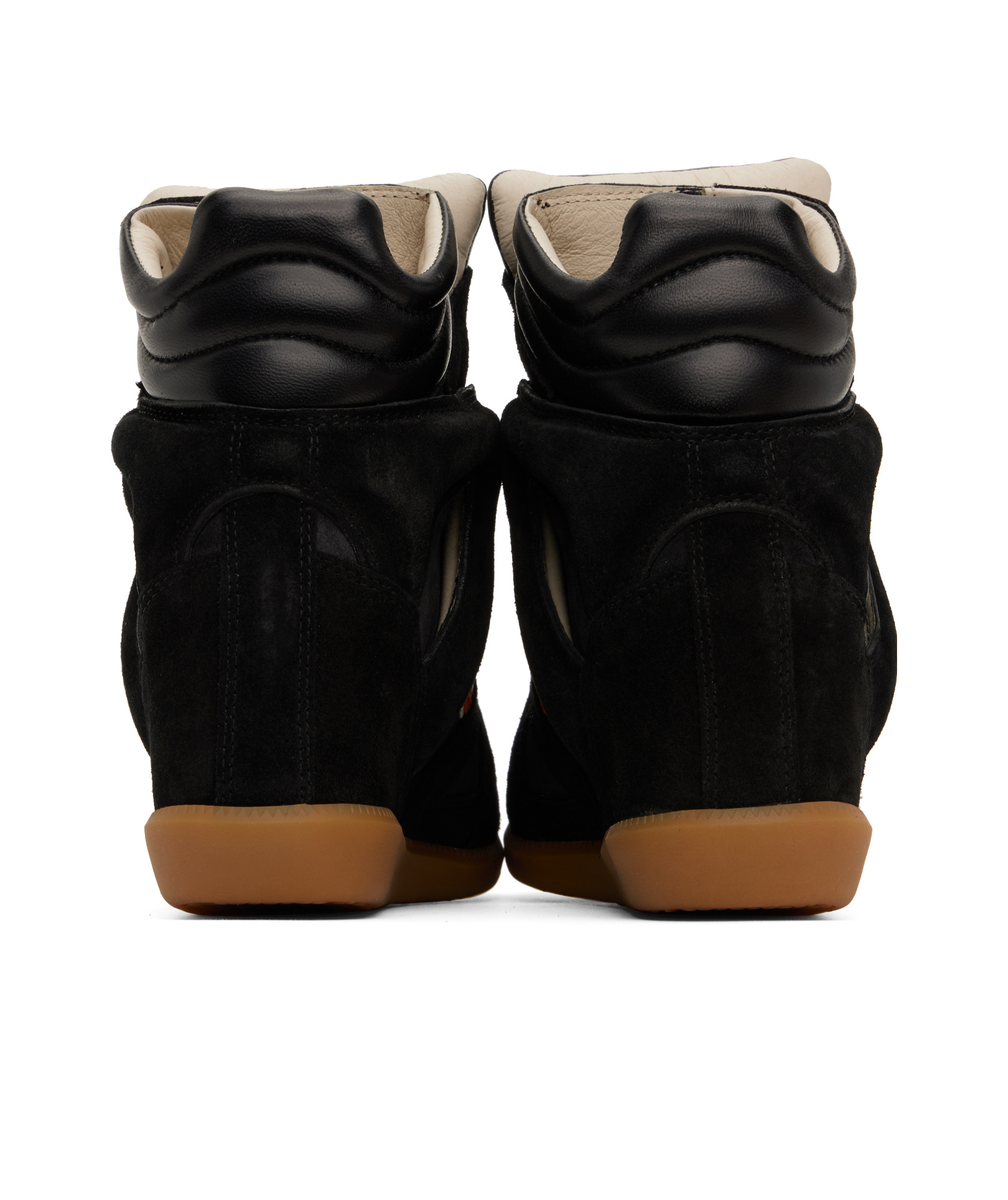 Isabel Marant Round Toe High Top Sneakers In Black