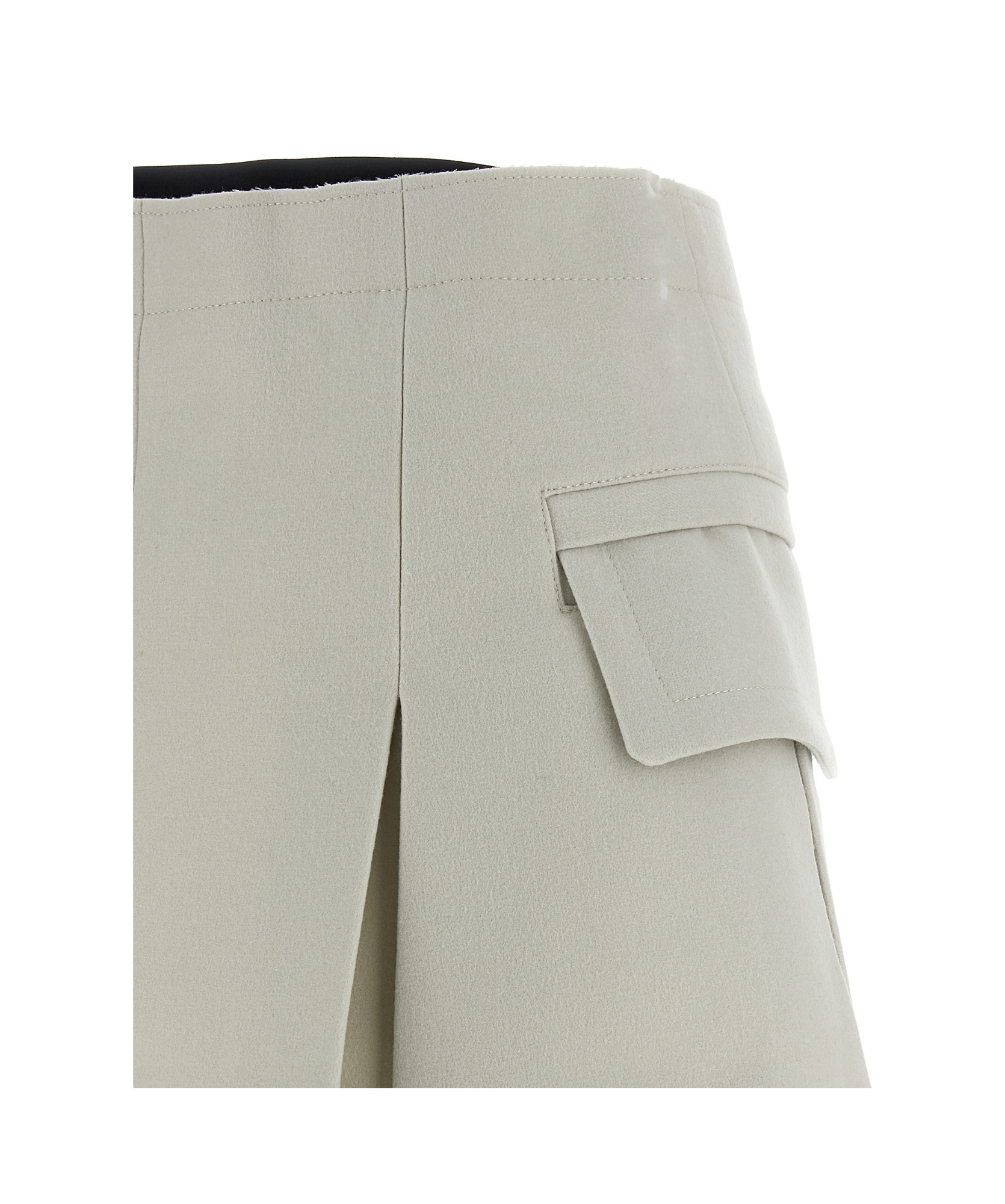 Sacai Mini Skirt With Built-in In Gray