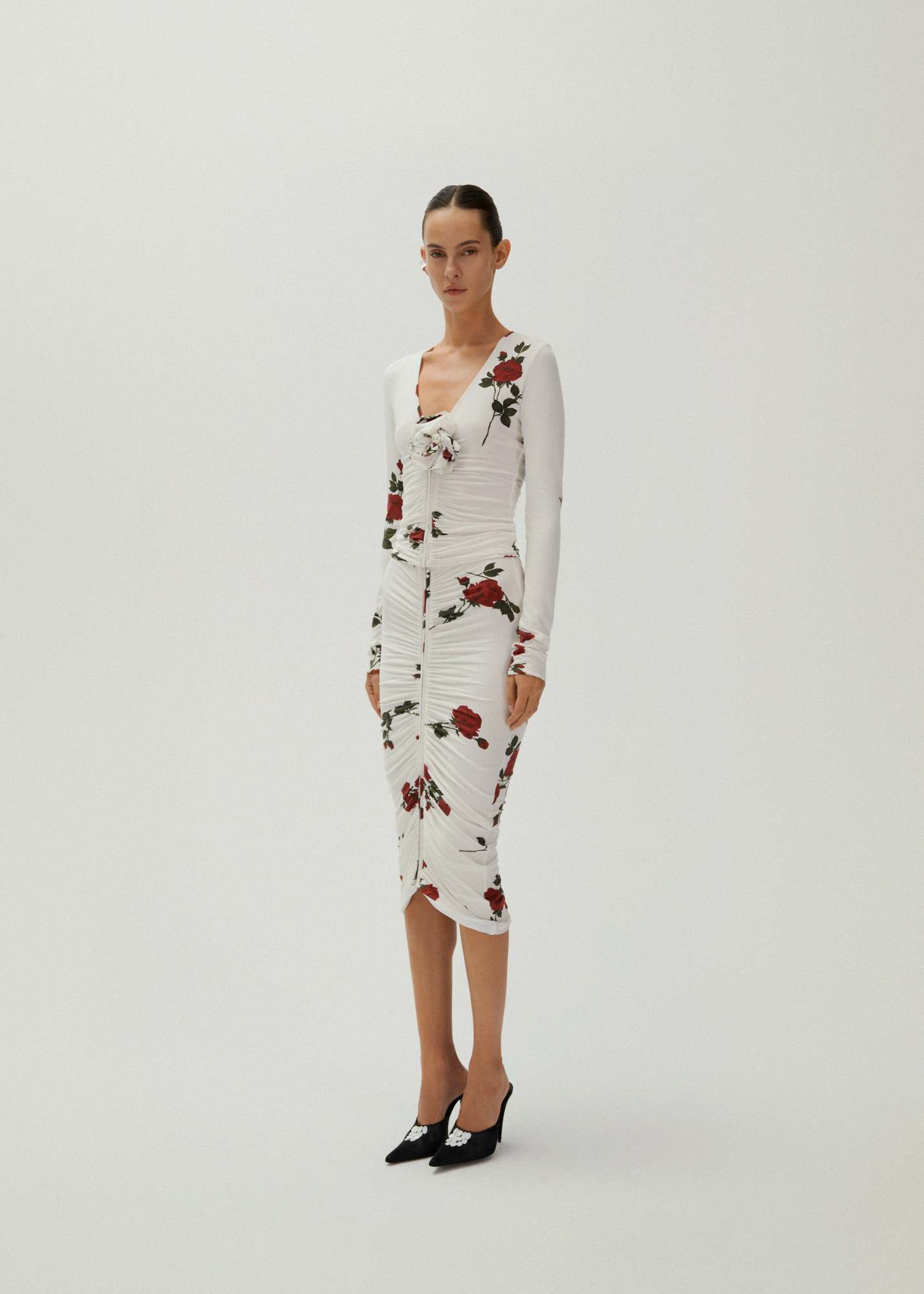 Magda Butrym V-neck Top In White