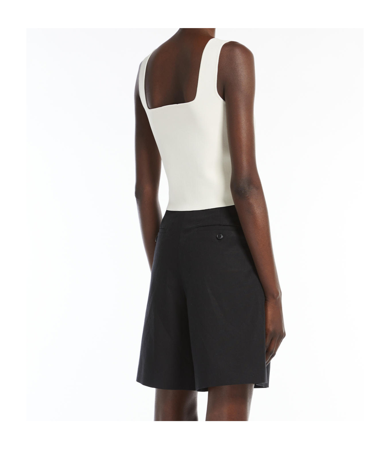 Shop Weekend Max Mara Jacquard Viscose Crop Top In White