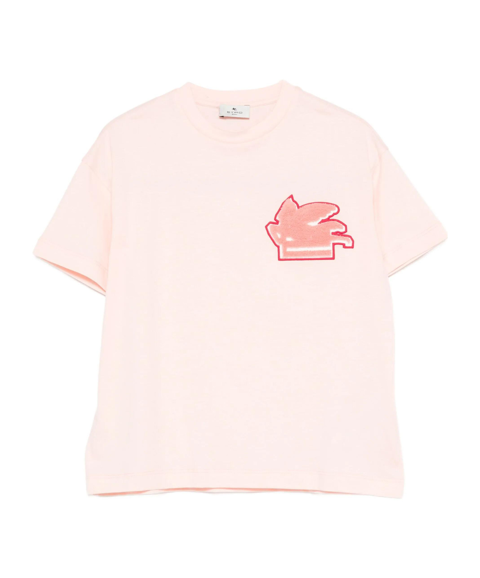 Etro Pegaso-patch T-shirt In Pink