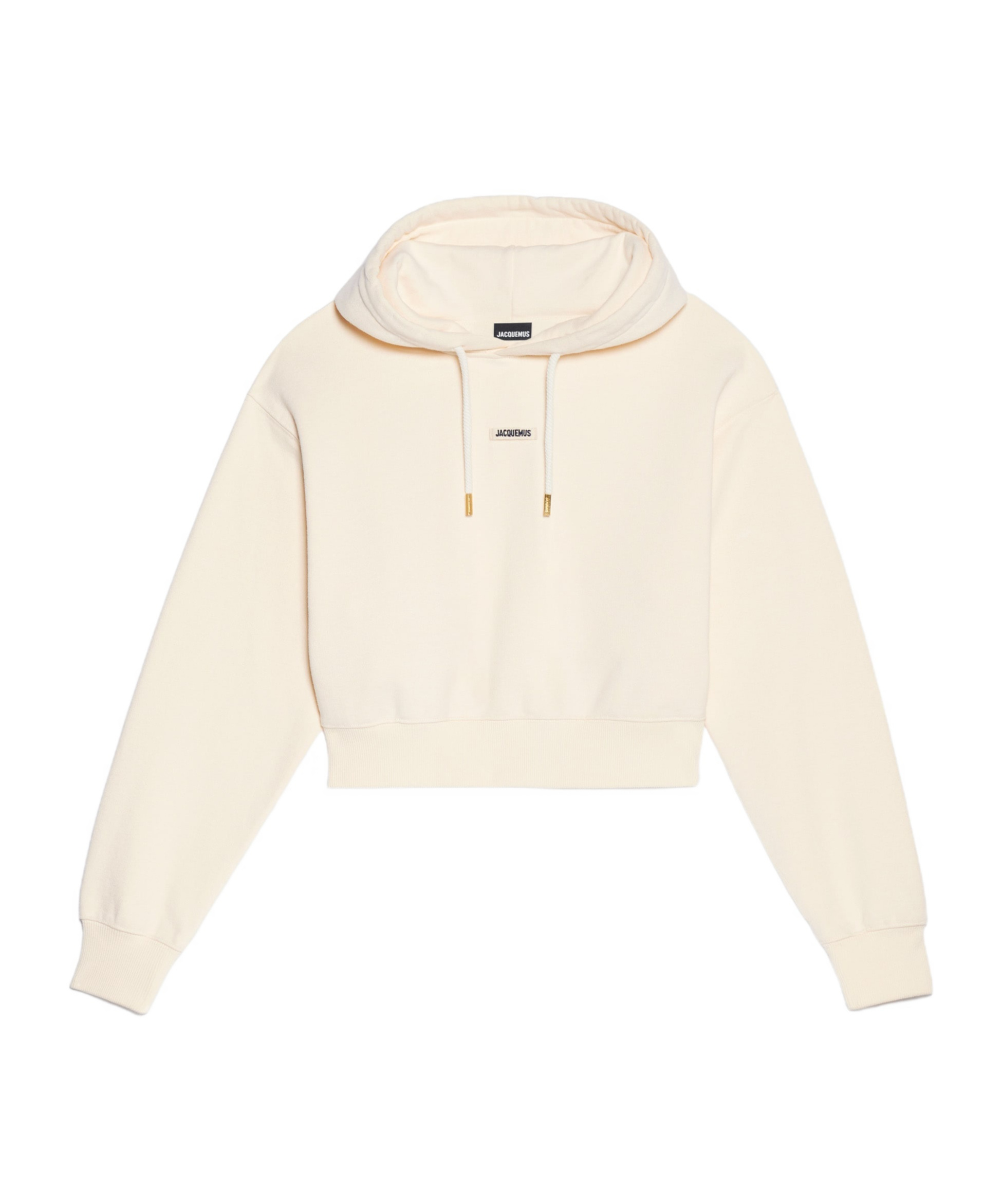 Jacquemus Cotton Hoodie With Drawstring Hood And Ribbed Details