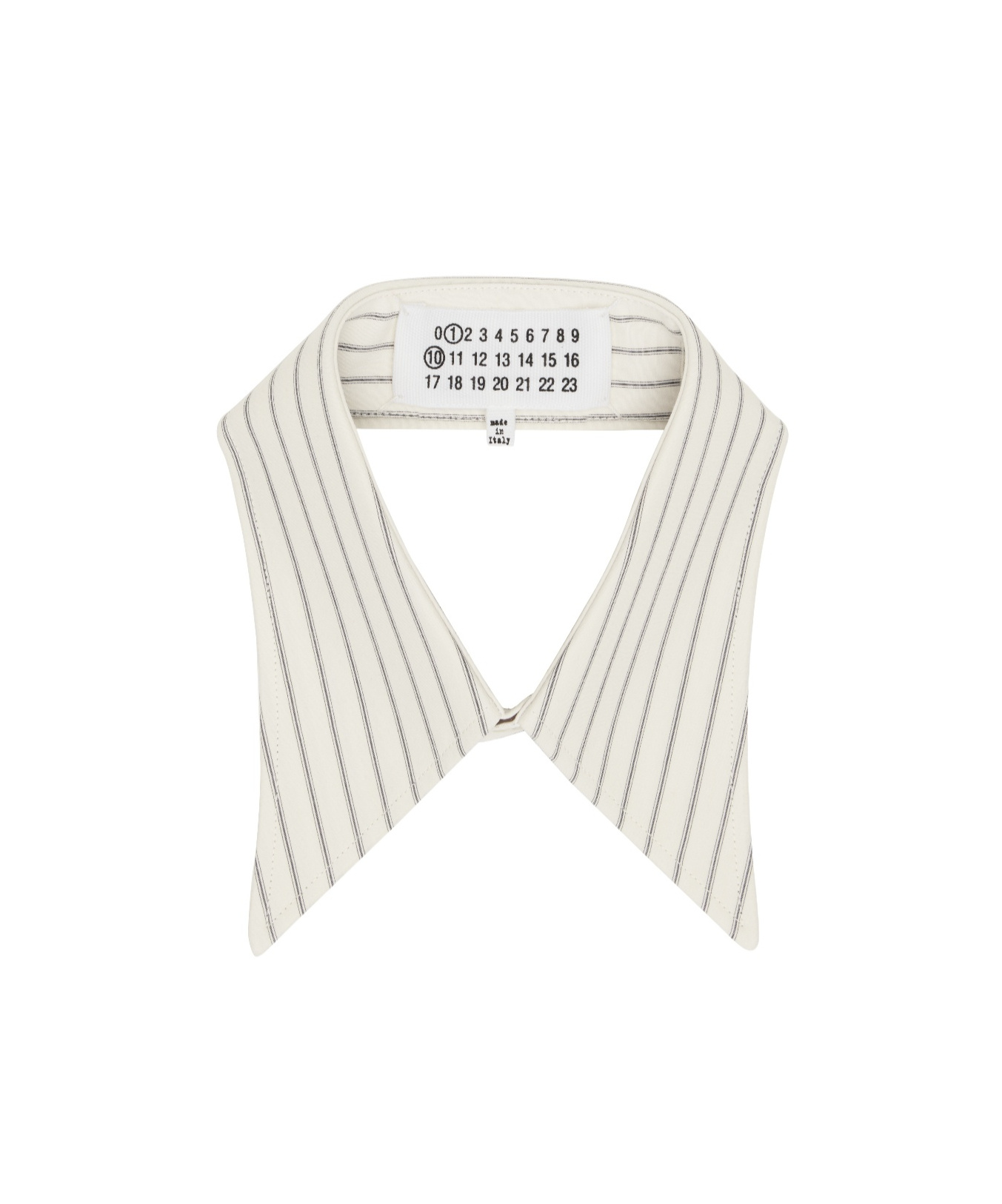 Maison Margiela Stripe Collar In Ecru